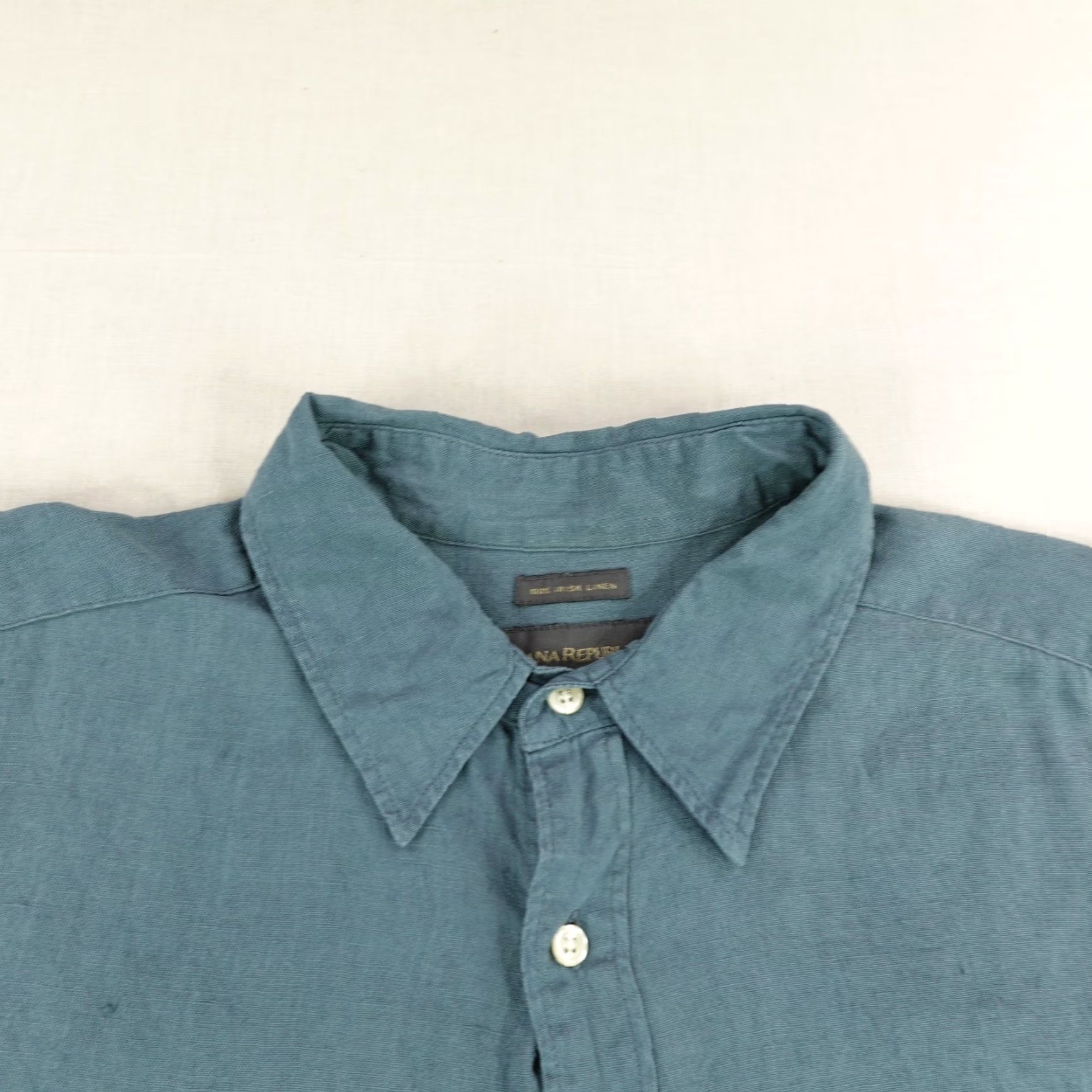 Banana Republic VINTAGE Banana Republic Shirt Mens XL Blue Irish Linen Button-Up Long Sleeve Casual Mens Size US XL / EU 56 / 4 - 2 Thumbnail
