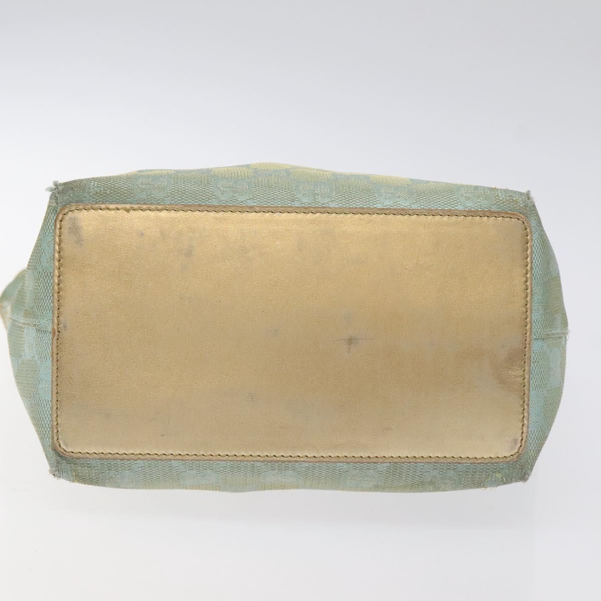 Gucci GUCCI GG Canvas Tote Bag Light Blue Gold 002 002 Size ONE SIZE - 9 Thumbnail