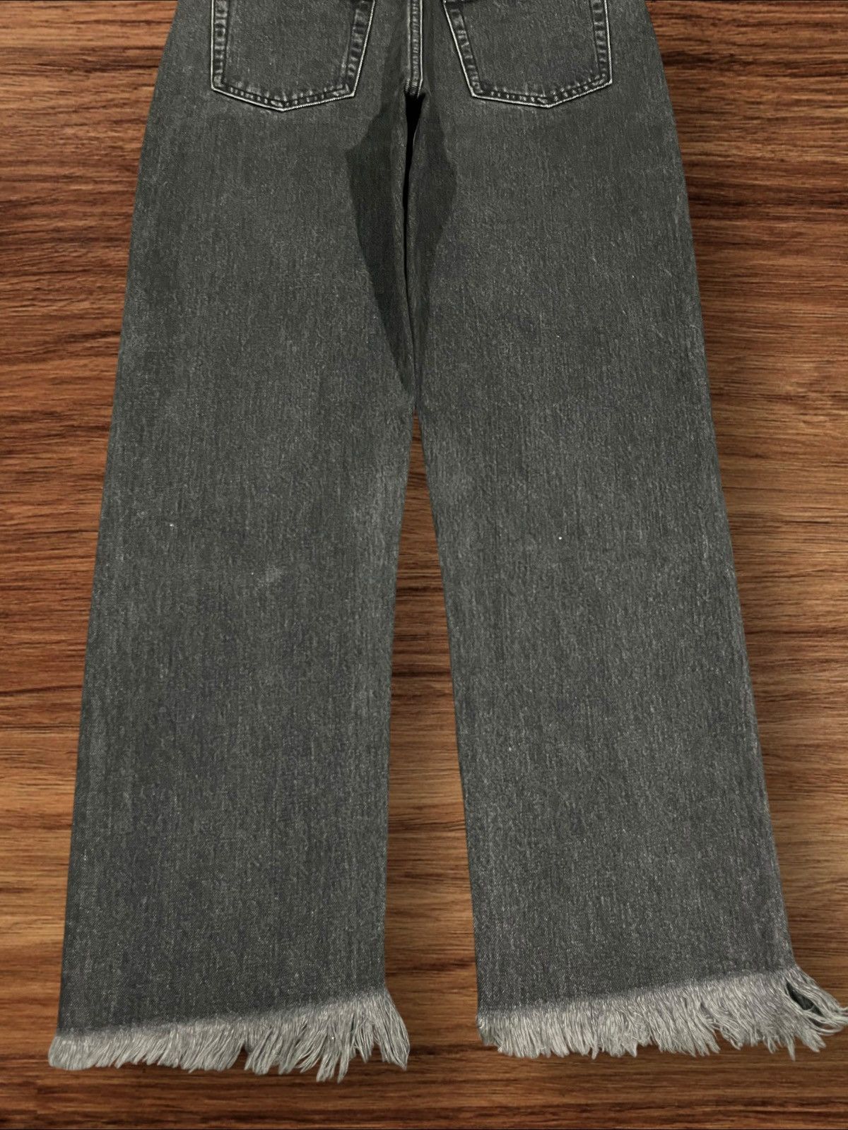 MOUSSY Vintage Moussy High Rise Distressed Frayed Leg Straight Jean Size 27" / US 4 / IT 40 - 8 Thumbnail