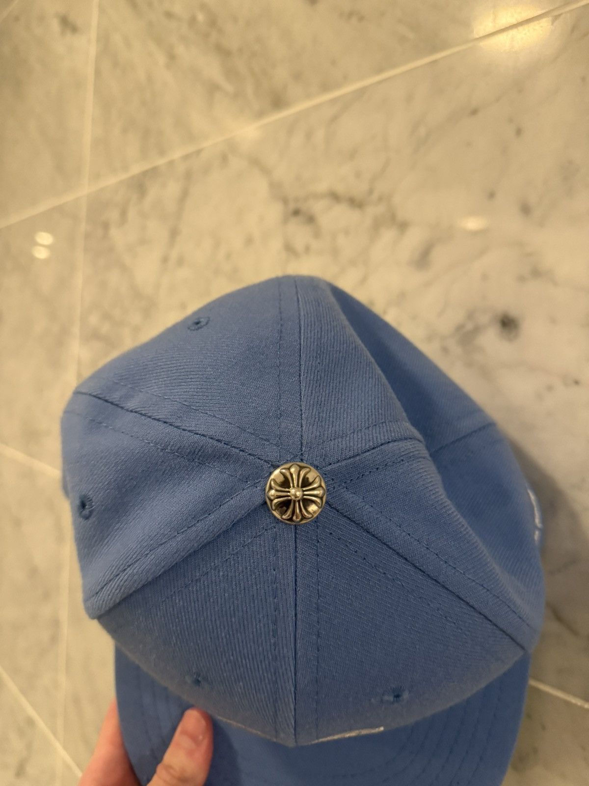 Chrome Hearts Chrome Hearts Fitted Vine Heart Hat “Carolina Blue” Size ONE SIZE - 10 Thumbnail