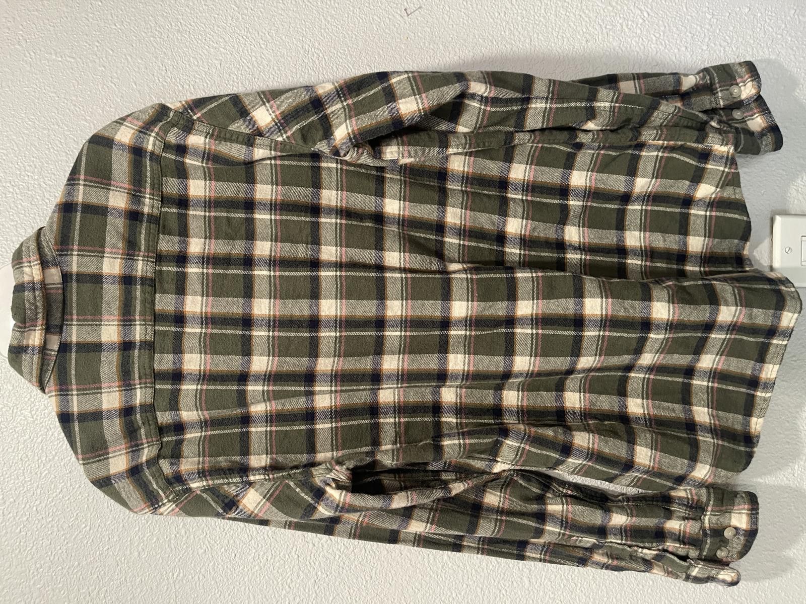 Sonoma Sonoma Olive Green Plaid Button-Up Shirt - Small Size US S / EU 44-46 / 1 - 2 Thumbnail