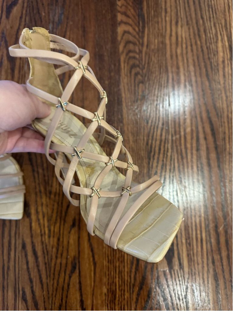 SCHUTZ Women's Schutz Heels Size 7.5B Light Wood Size US 7.5 / IT 37.5 - 10 Thumbnail