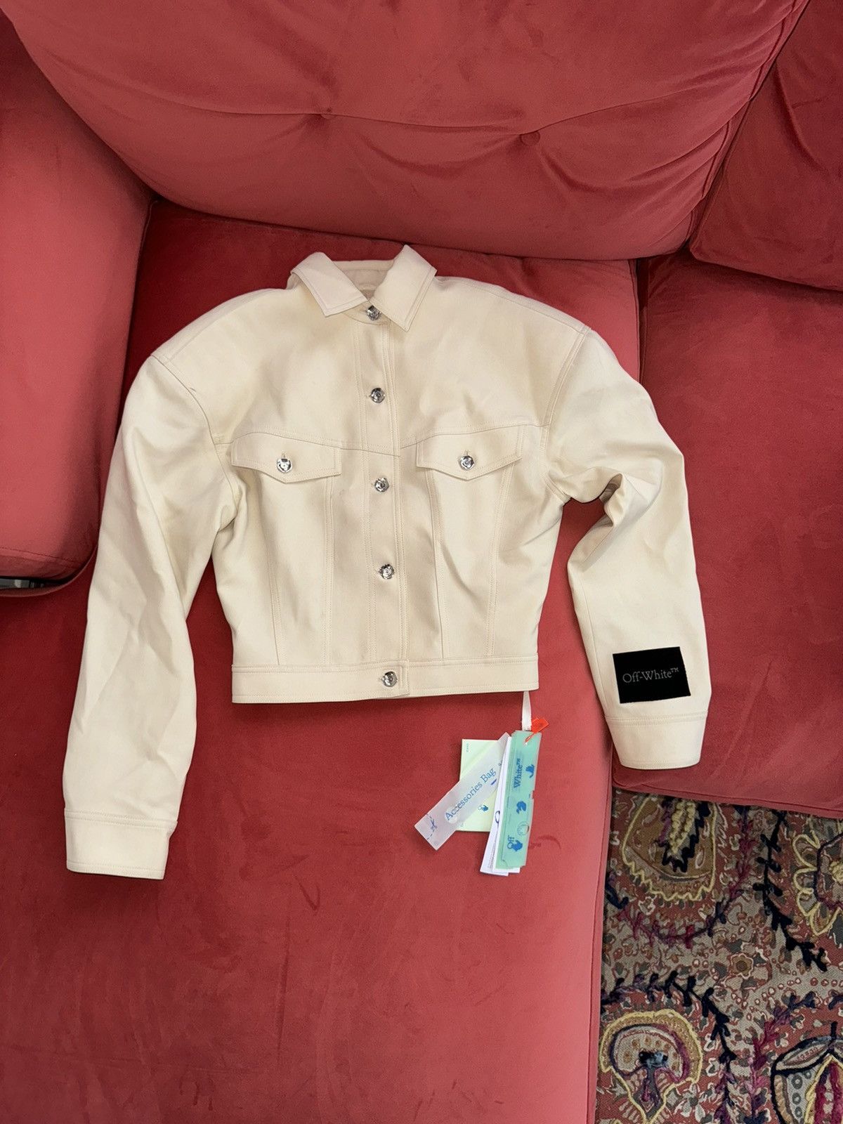 New Off-White virgin wool jacket size M 42 It