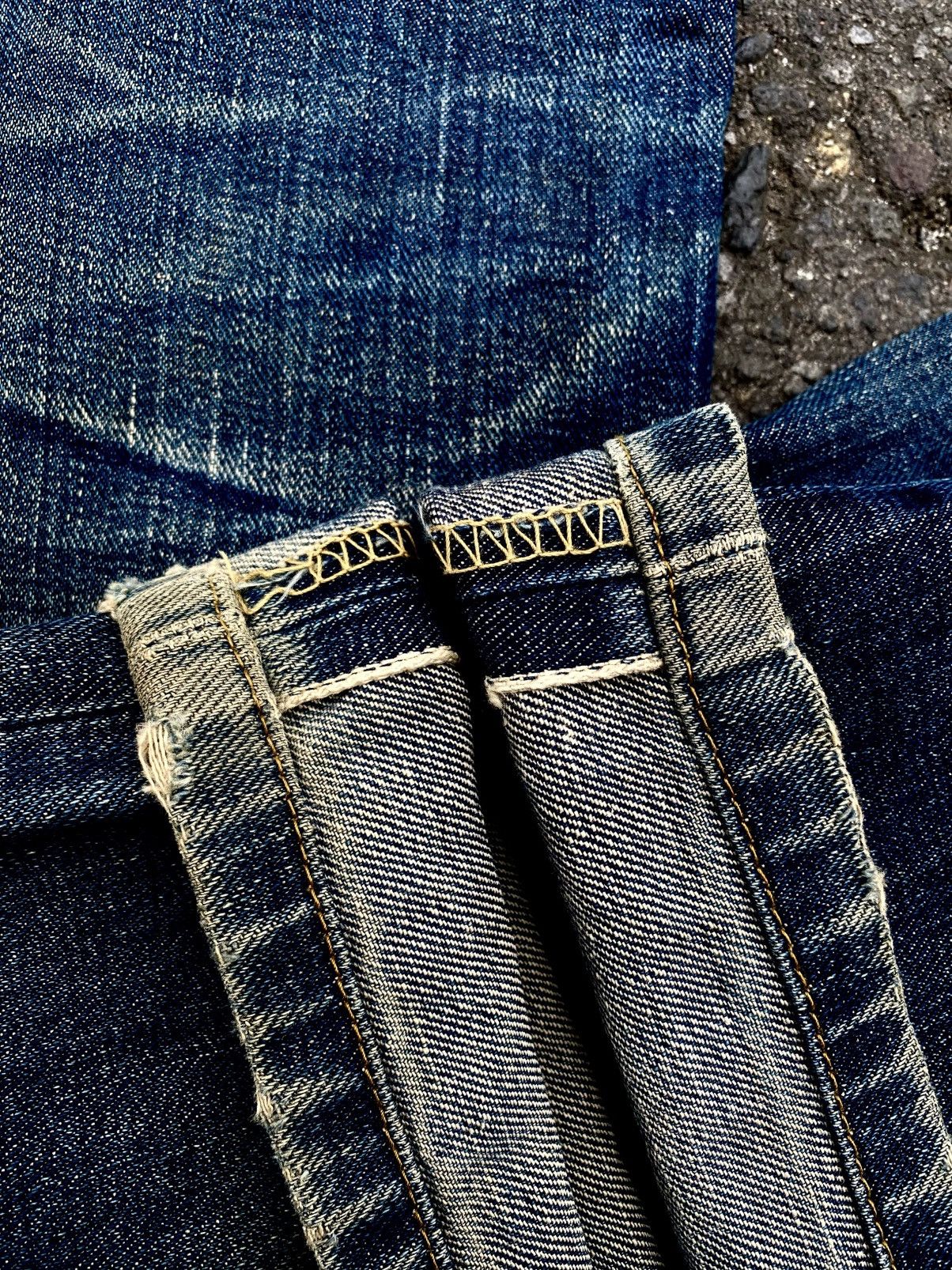 Lee Vtg Lee Half Selvedge Distressed Denim Mud Wash🇯🇵 Size US 32 / EU 48 - 16 Thumbnail