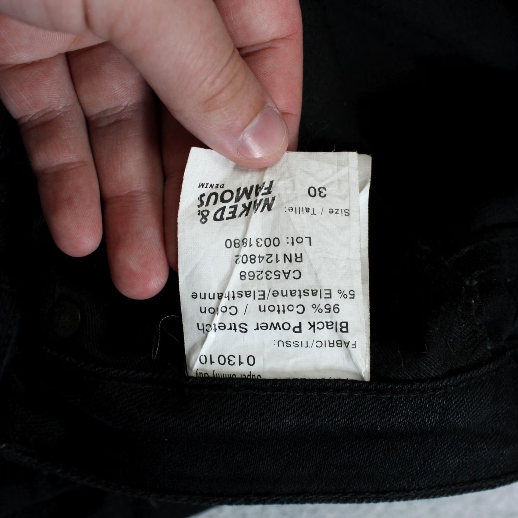 Vintage Naked & Famous Denim Jeans Mens 30x27 Black Straight Japanese Denim Pants Heritage Slim Tapered Five-Pocket Zip Fly Size US 30 / EU 46 - 4 Thumbnail