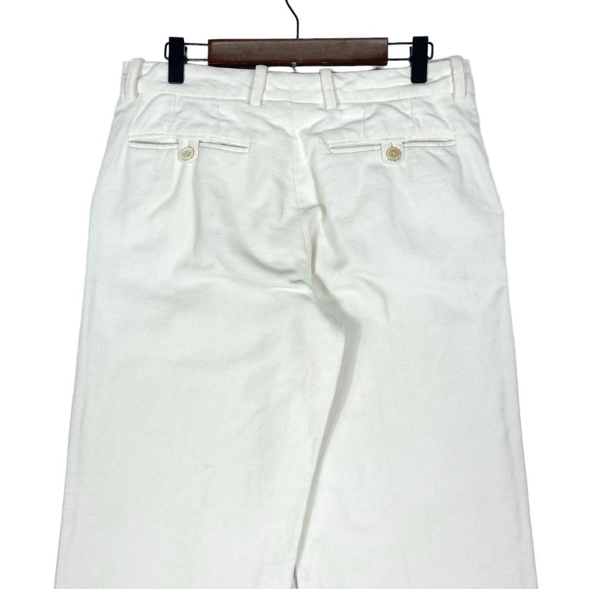 Versace Vintage Versace White Wide Leg Trousers Size 32" / US 10 / IT 46 - 8 Thumbnail