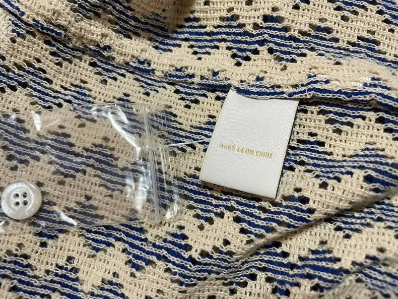 Aime Leon Dore Aime Leon Dore ALD 24ss Striped Mesh Short-Sleeved Shirt Bl Size US M / EU 48-50 / 2 - 8 Thumbnail