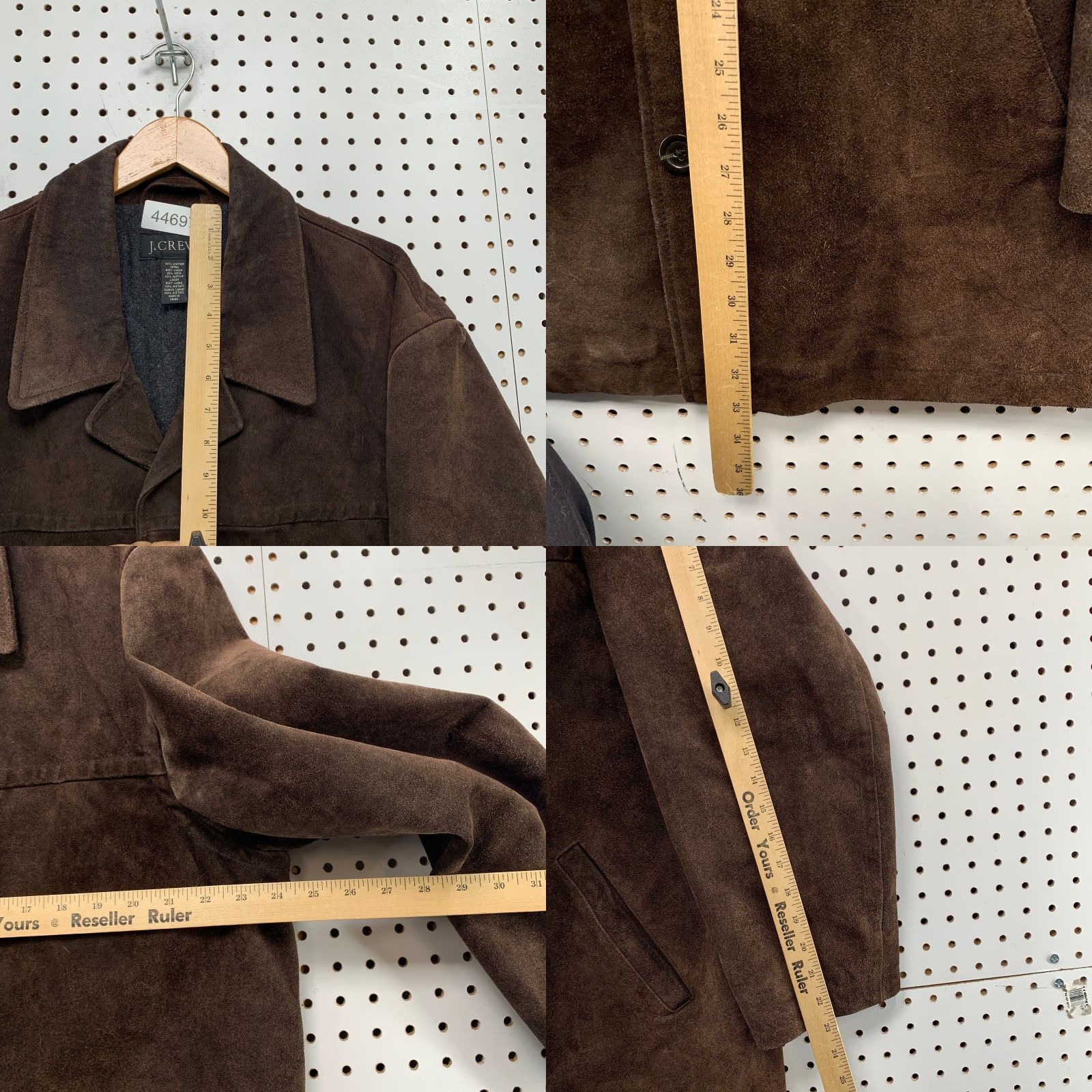 J.Crew VINTAGE J.CREW Coat Mens L Brown Leather Suede Barn Heavy Wool Lined Overcoat Winter Casual Jacket Womens? Size US L / EU 52-54 / 3 - 8 Thumbnail