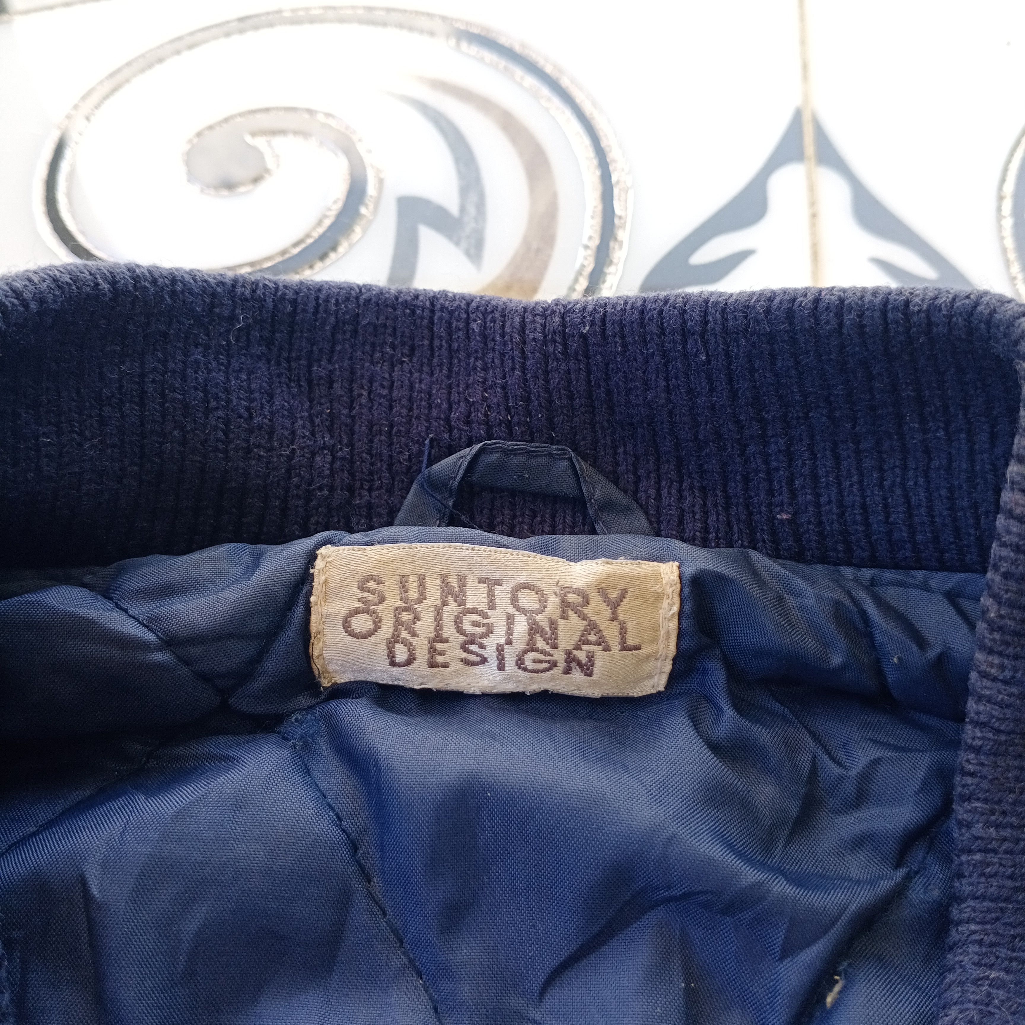 Japanese Brand Vintage Suntory Boss Coffee Leather Wool Varsity Jacket Size US XL / EU 56 / 4 - 3 Thumbnail