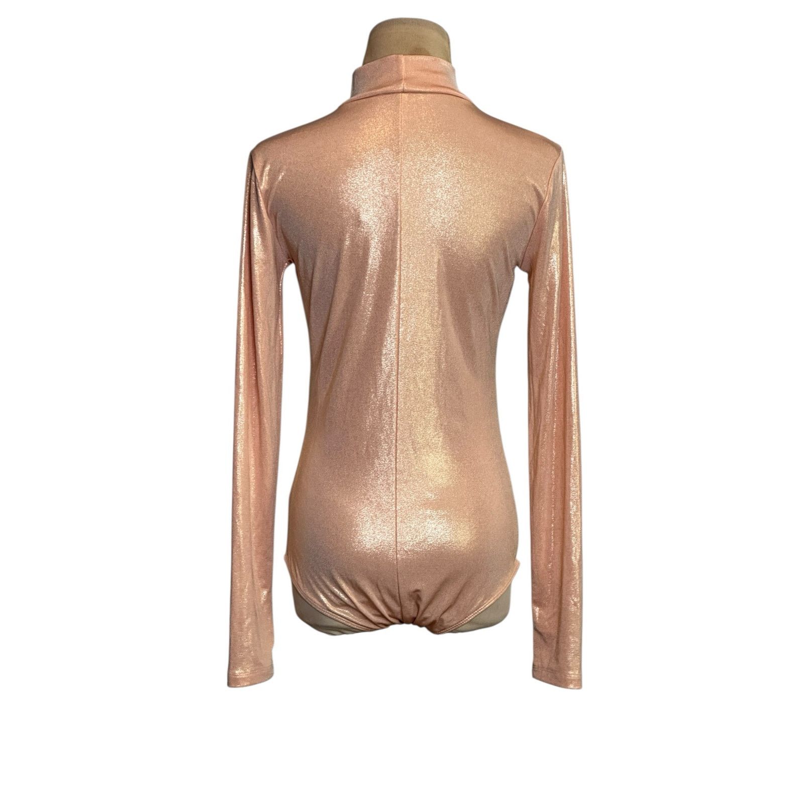 Zara Zara metallic pink long sleeves bodysuit size Medium Size M / US 6-8 / IT 42-44 - 18 Thumbnail