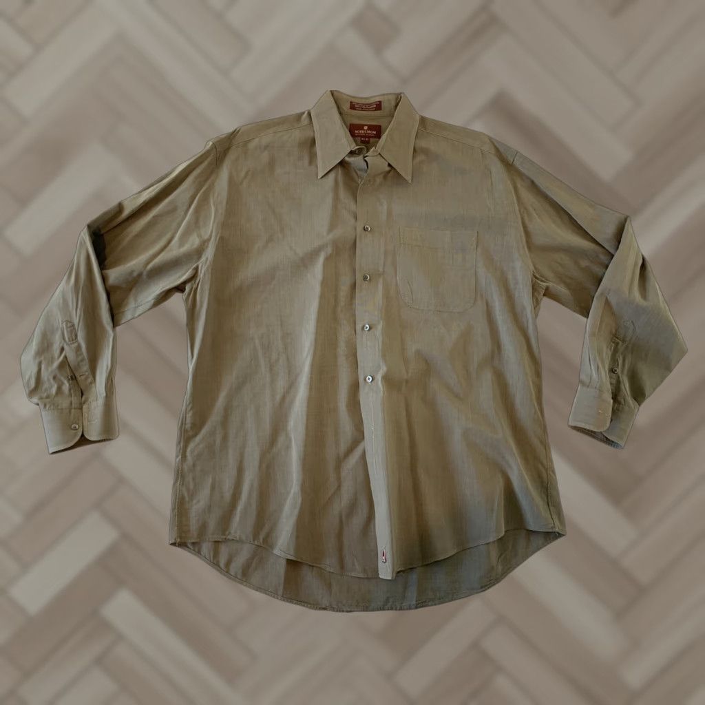 Nordstrom Nordstrom Dress Shirt Mens 16 1/2 Long Sleeve Button Front Brown Classic Shirt Mens 16 1/2 Regular Size US L / EU 52-54 / 3 - 1 Thumbnail