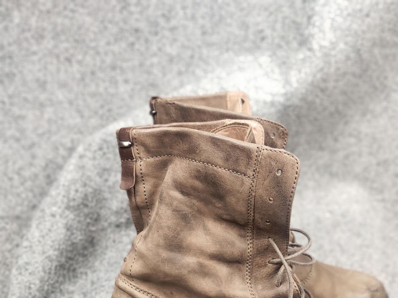 Pantanetti Pantanetti Design Brown Faded Leather Lace Up Ankle Boots Size US 10 / IT 40 - 6 Thumbnail