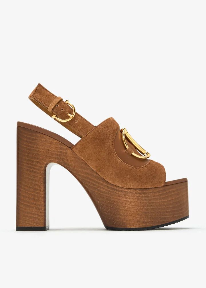 Gucci o1loc1c0426 834420 Women's Platform Sandals With Horsebit Size US 9.5 / IT 39.5 - 1 Thumbnail
