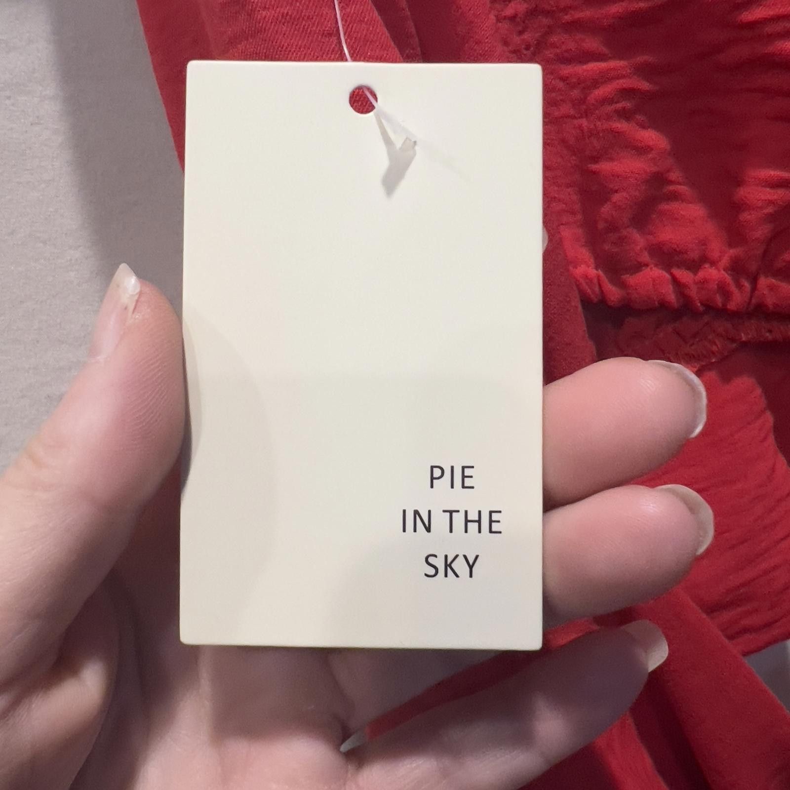 Other Pie In The Sky Elegant Red Ruffled Sleeve Women's Top Size M / US 6-8 / IT 42-44 - 5 Thumbnail