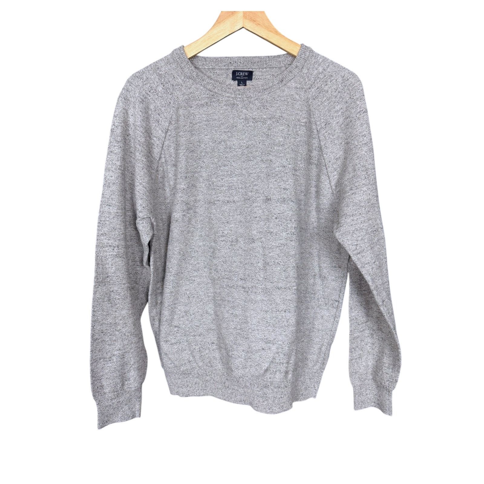 J.Crew J.Crew 100% Cotton Gray Crewneck Sweater Work Career Men's L Size US L / EU 52-54 / 3 - 1 Thumbnail