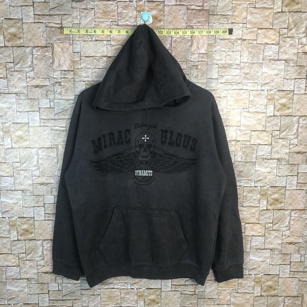 Bullet Noise Bullet Noise Mirac Motorcycle skull Ulous Grey Hoodie #A34 Size US L / EU 52-54 / 3 - 1 Thumbnail