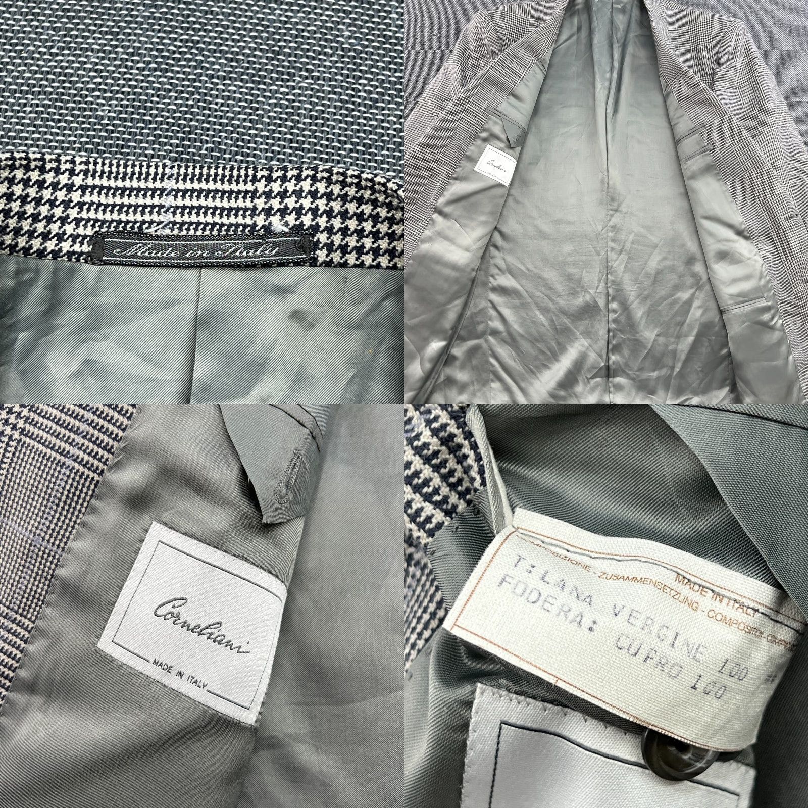 Corneliani Corneliani Blazer Jacket Mens 43R Virgin Wool Gray Plaid Italy Regular Size 43R Blazer Mens Wool Gray Plaid Italy Size 46R - 9 Thumbnail