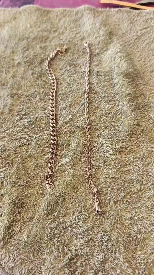 Jewelry Silver 5mm Figaro Link & 3mm Rope Bracelet Set Size ONE SIZE - 2 Thumbnail