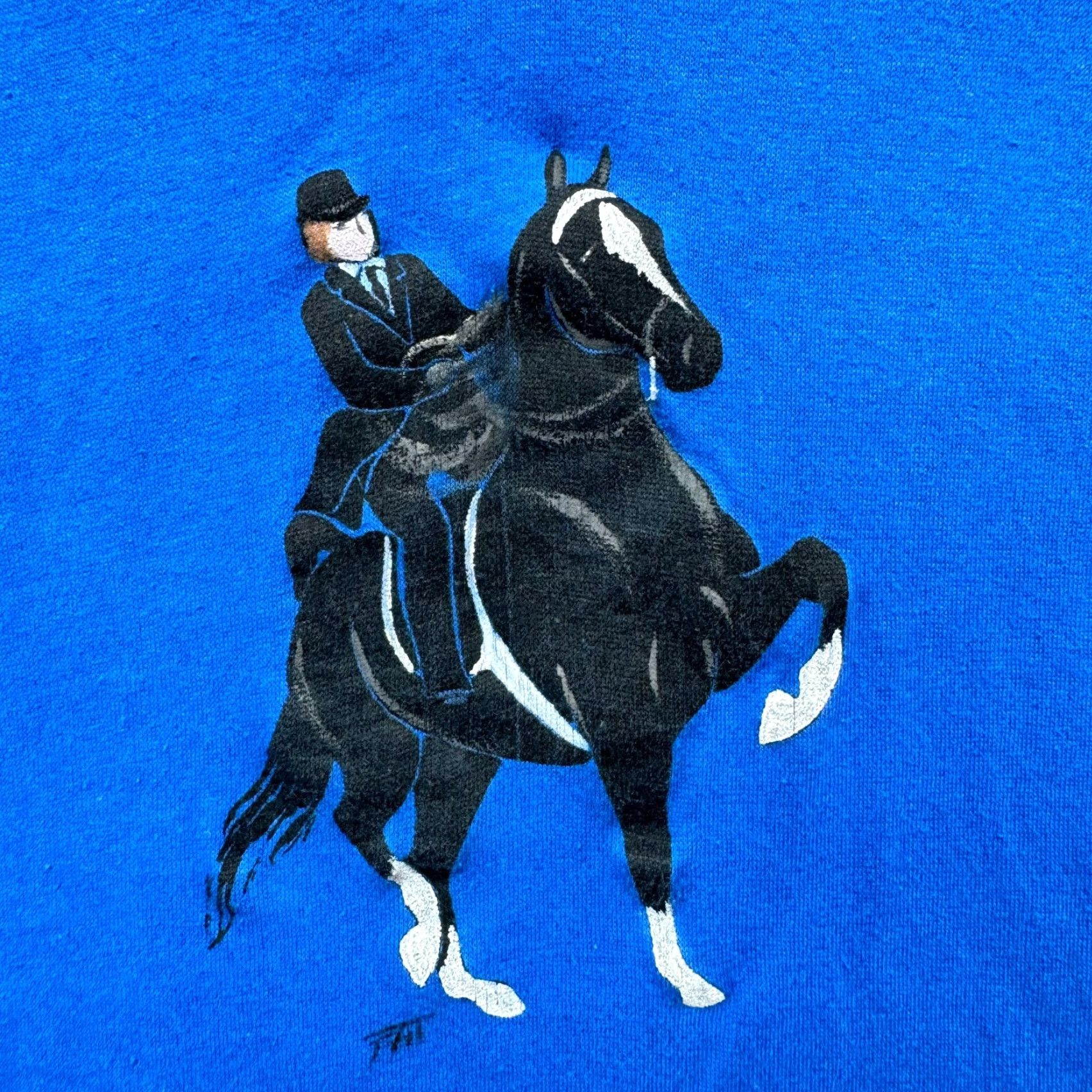 Etro 80s Vintage T-Shirt Large Mens Graphic Horse Equestrian Thunderbird Sportswear Cotton Blend Short Sleeve Size US L / EU 52-54 / 3 - 5 Thumbnail