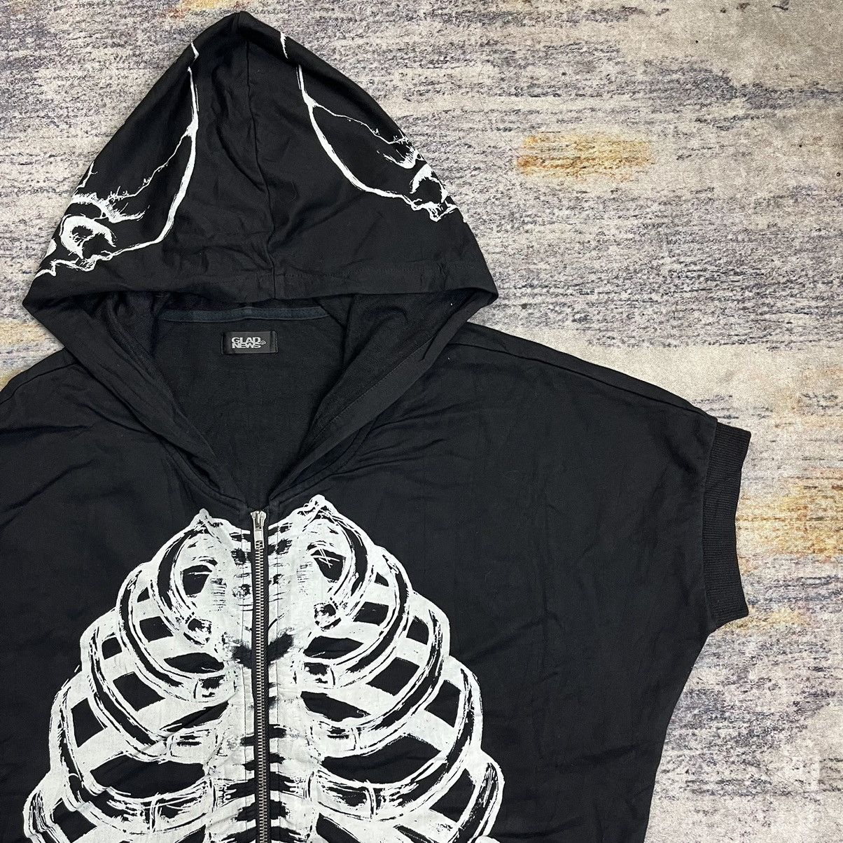 If Six Was Nine × Japanese Brand × Le Grande Bleu (L.G.B.) Y2k Rare Glad News skeleton zip hooodie Size US L / EU 52-54 / 3 - 8 Thumbnail