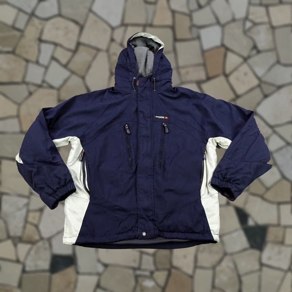 Abercrombie & Fitch VINTAGE Abercrombie Jacket Mens Medium Blue Hooded Fleece Lined Windbreaker Coat 90s Size US M / EU 48-50 / 2 - 1 Thumbnail