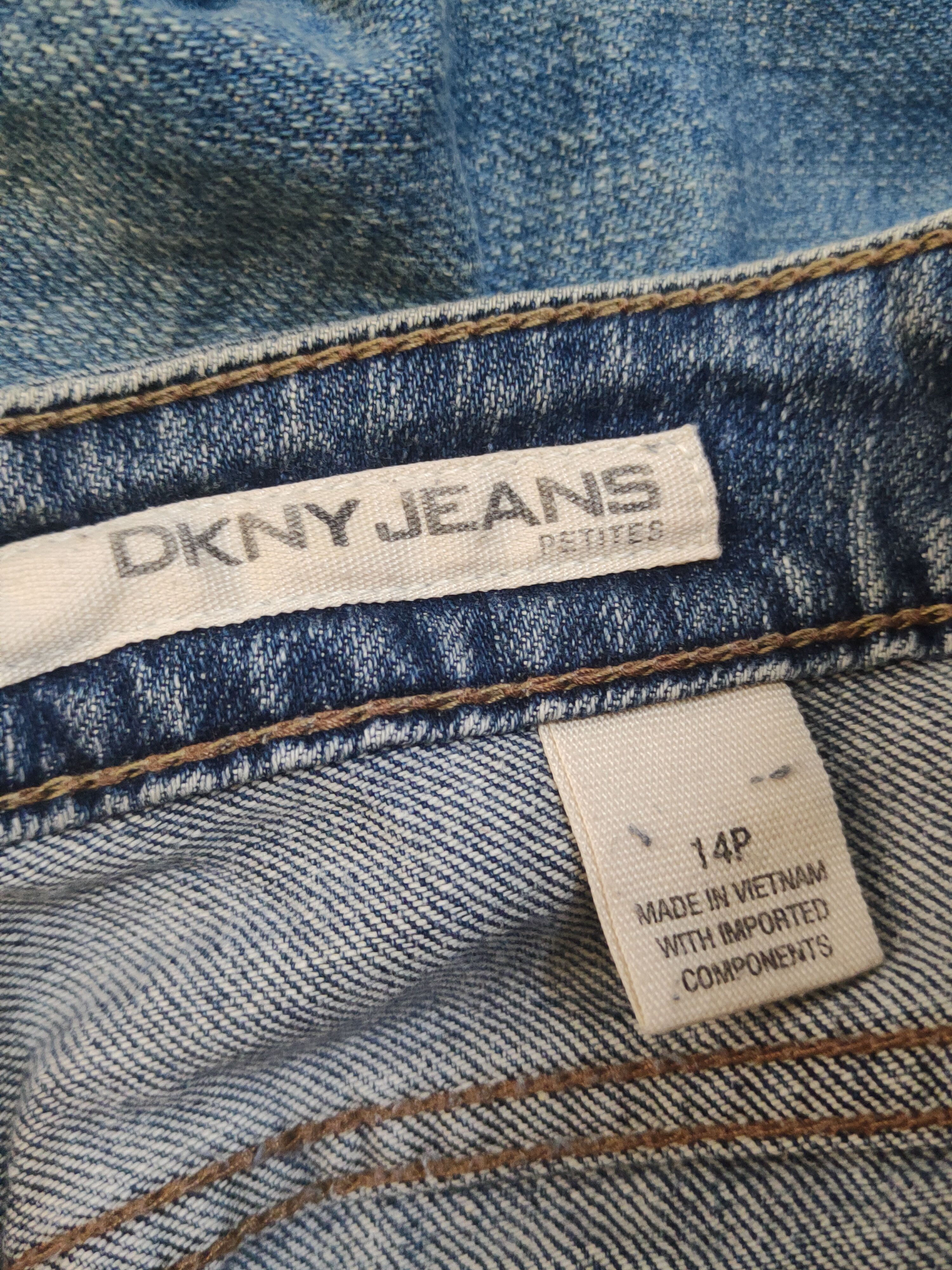 DKNY × Vintage DKNY Blue Distressed Ripped denim Jeans #W1616 Size 35" - 15 Thumbnail