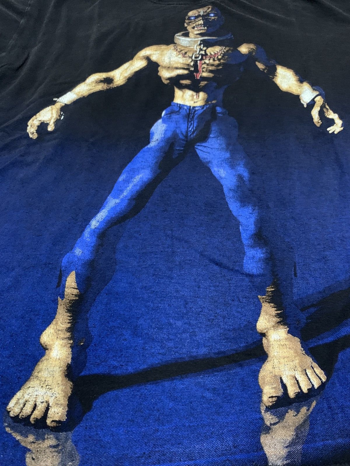 image of Iron Maiden Ed Hunter Vintage Tee in Black, Men's (Size Large)
