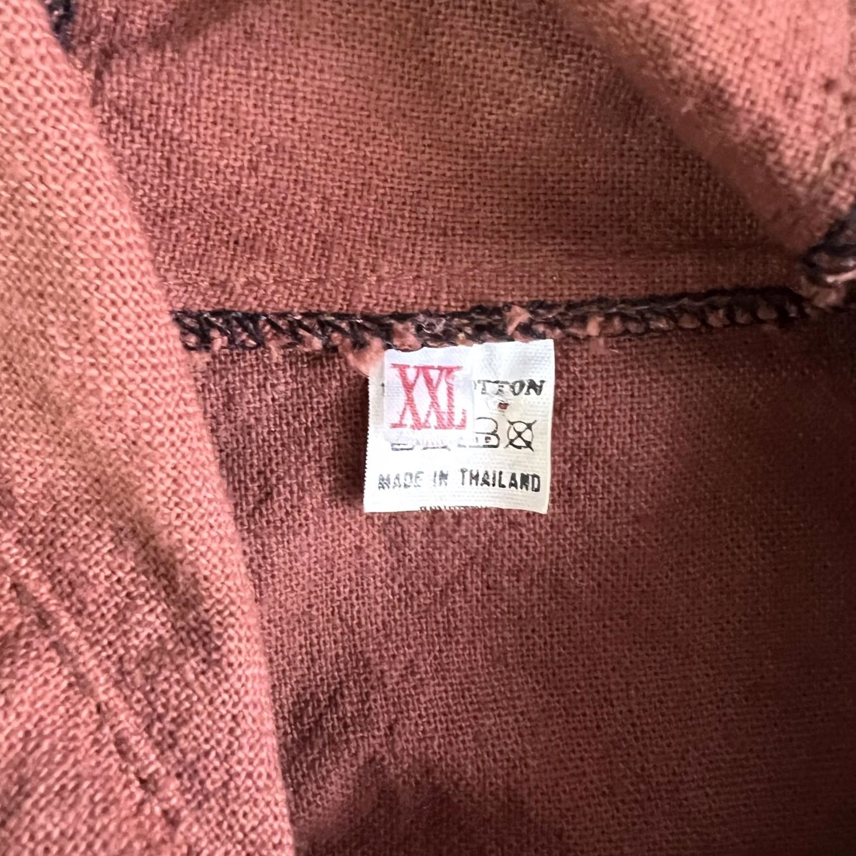 Vintage VINTAGE Elephant Print Hoodie Mens 2XL Brown Boho Pullover Cotton Thailand Pockets Size US XXL / EU 58 / 5 - 4 Thumbnail