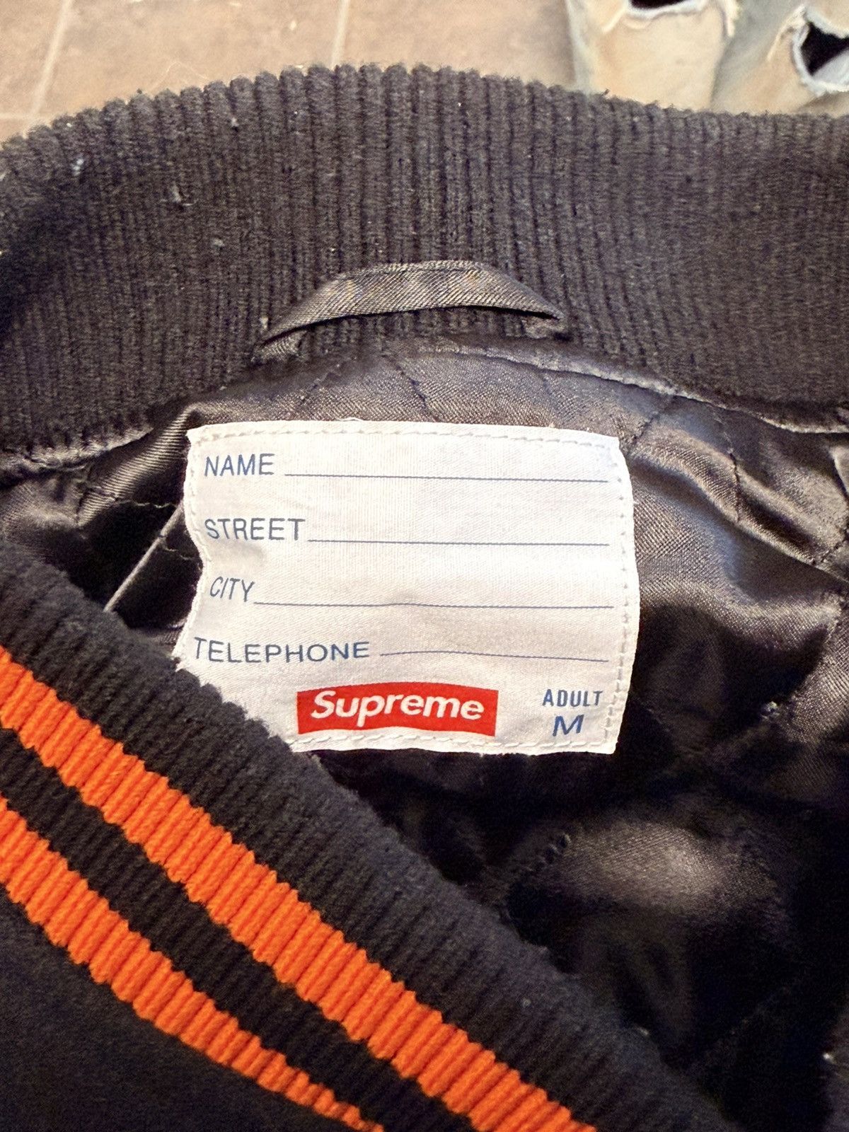 Supreme Supreme Black Leather Varsity Jacket Size US M / EU 48-50 / 2 - 3 Thumbnail