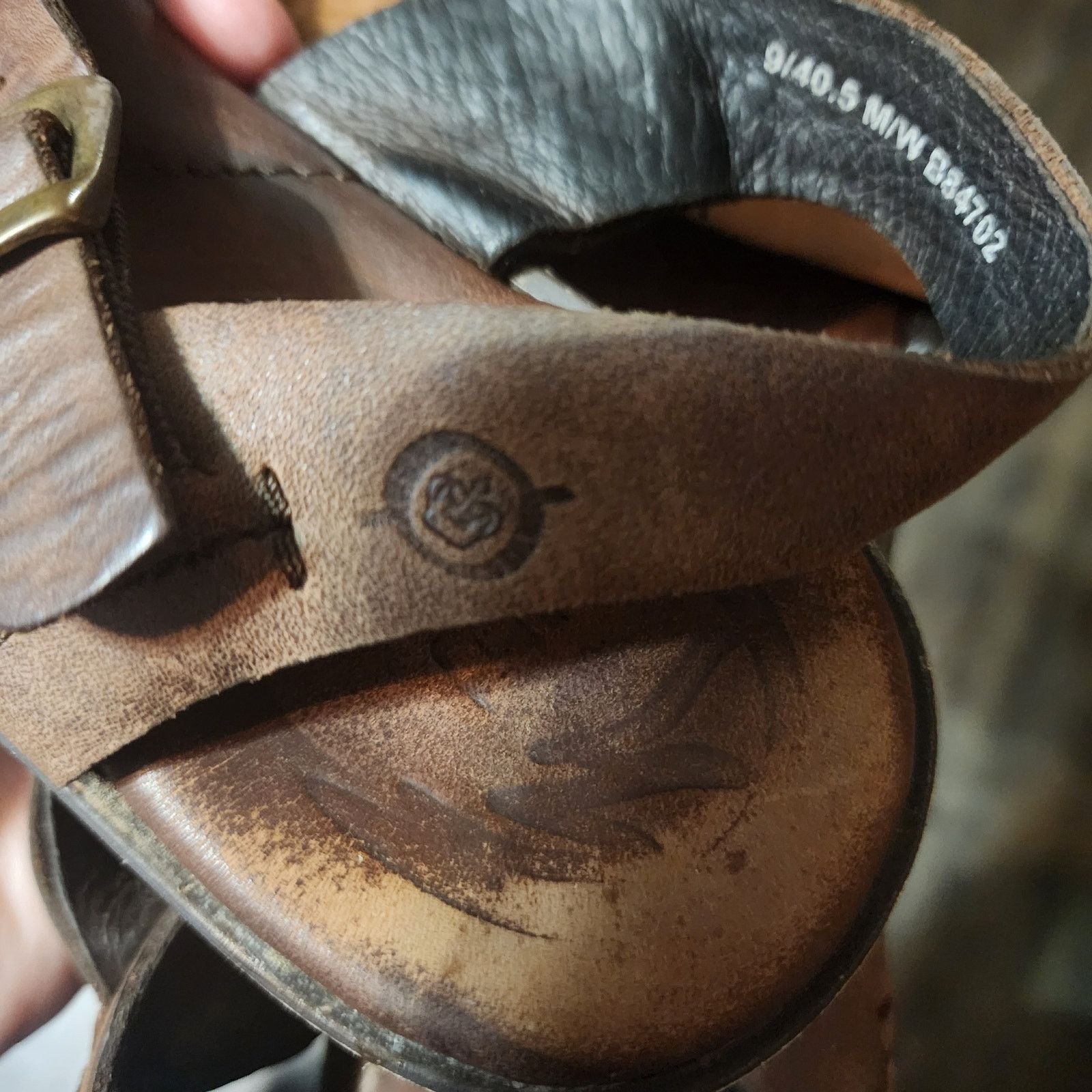 Born Women's BORN ebb Camel Tan Brown Leather sandals Size 9 Size US 9 / IT 39 - 6 Thumbnail