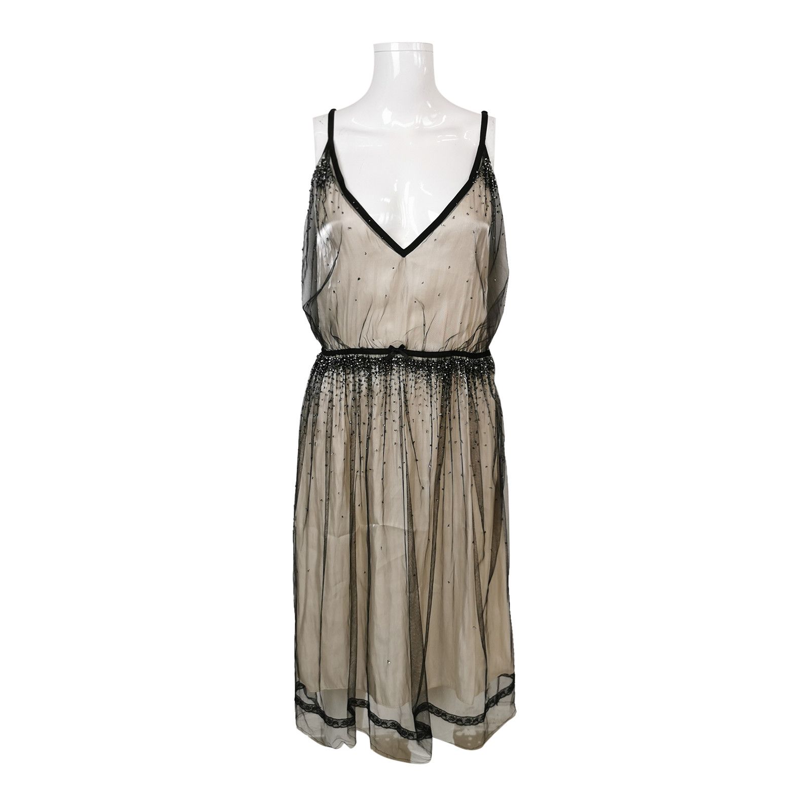 Prada Prada Color-blocked Camisole Dress in Size S - dmc Size S / US 4 / IT 40 - 1 Thumbnail
