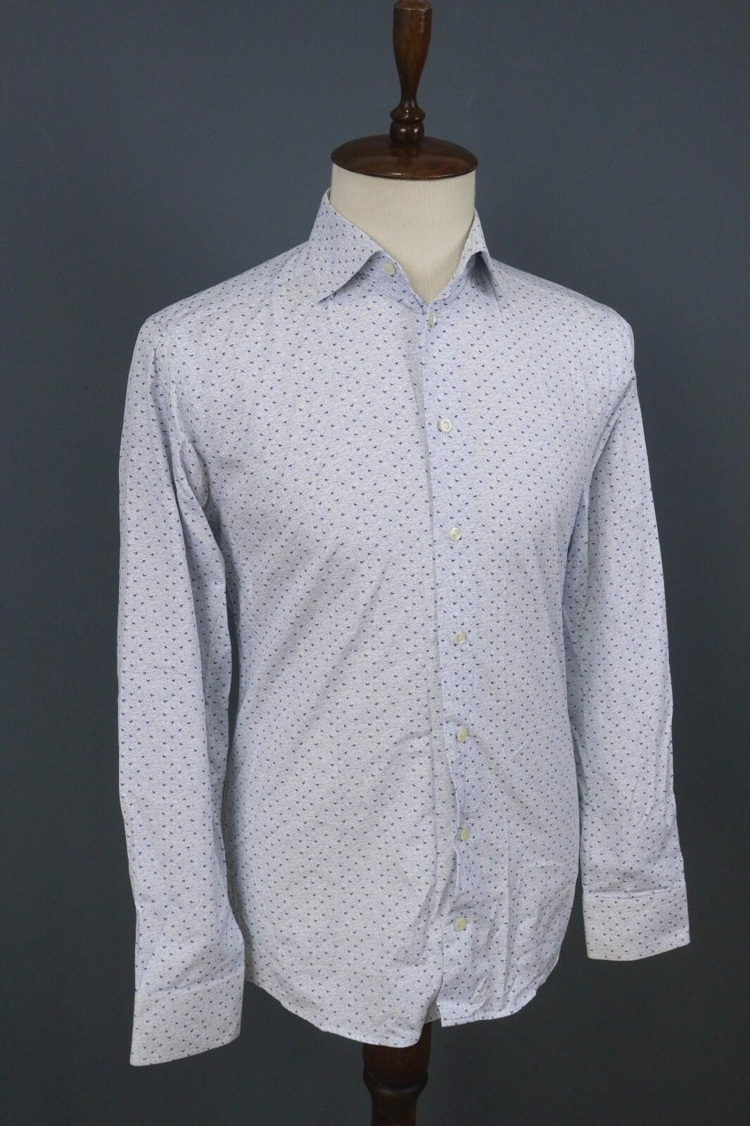 Eton Eton Slim Fit Geometric White Dress Shirt Size 39 / 15.5 Size US M / EU 48-50 / 2 - 8 Thumbnail