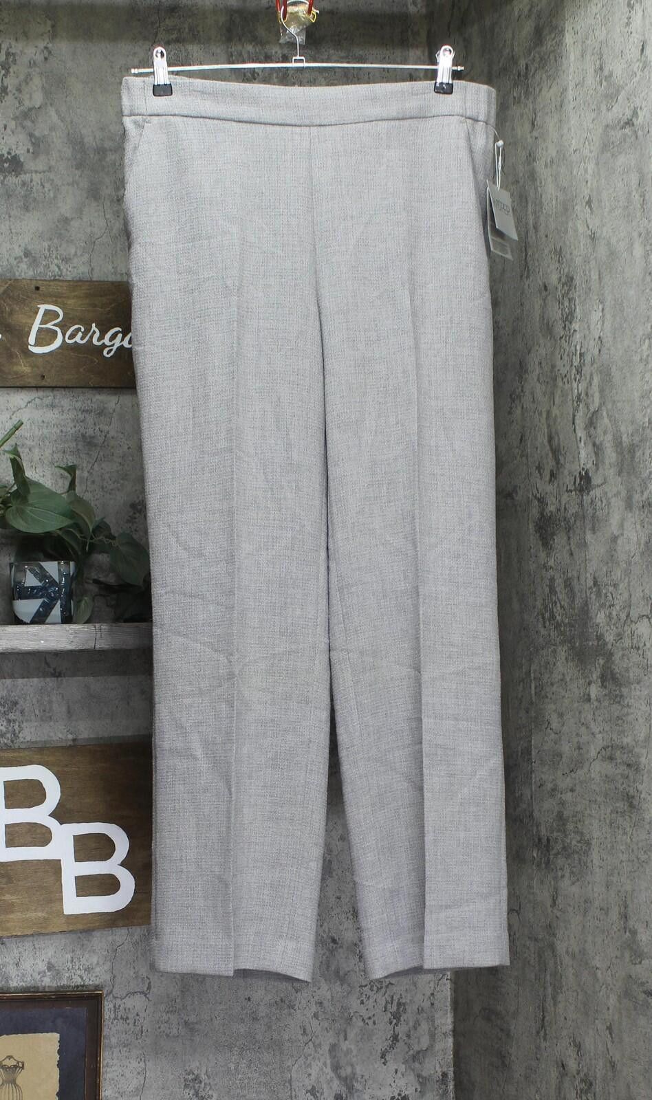 Other Kasper Leg Pull On Elastic Back Trouser Pants Pebble Gray L Size 36" / US 14 / IT 50 - 1 Thumbnail