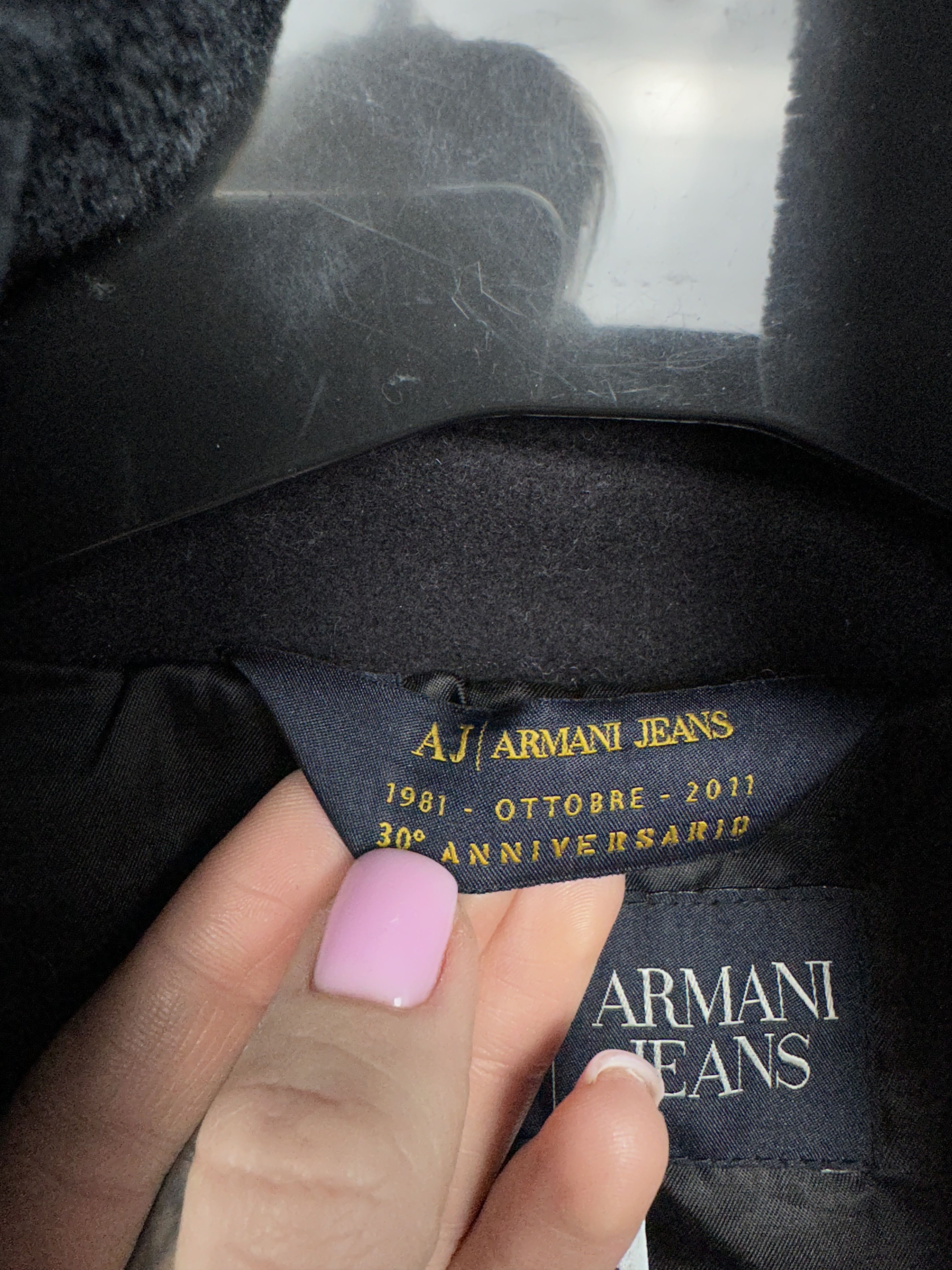 Armani Armani Jeans Vintage Mens Wool Coat Jacket Size US M / EU 48-50 / 2 - 5 Thumbnail