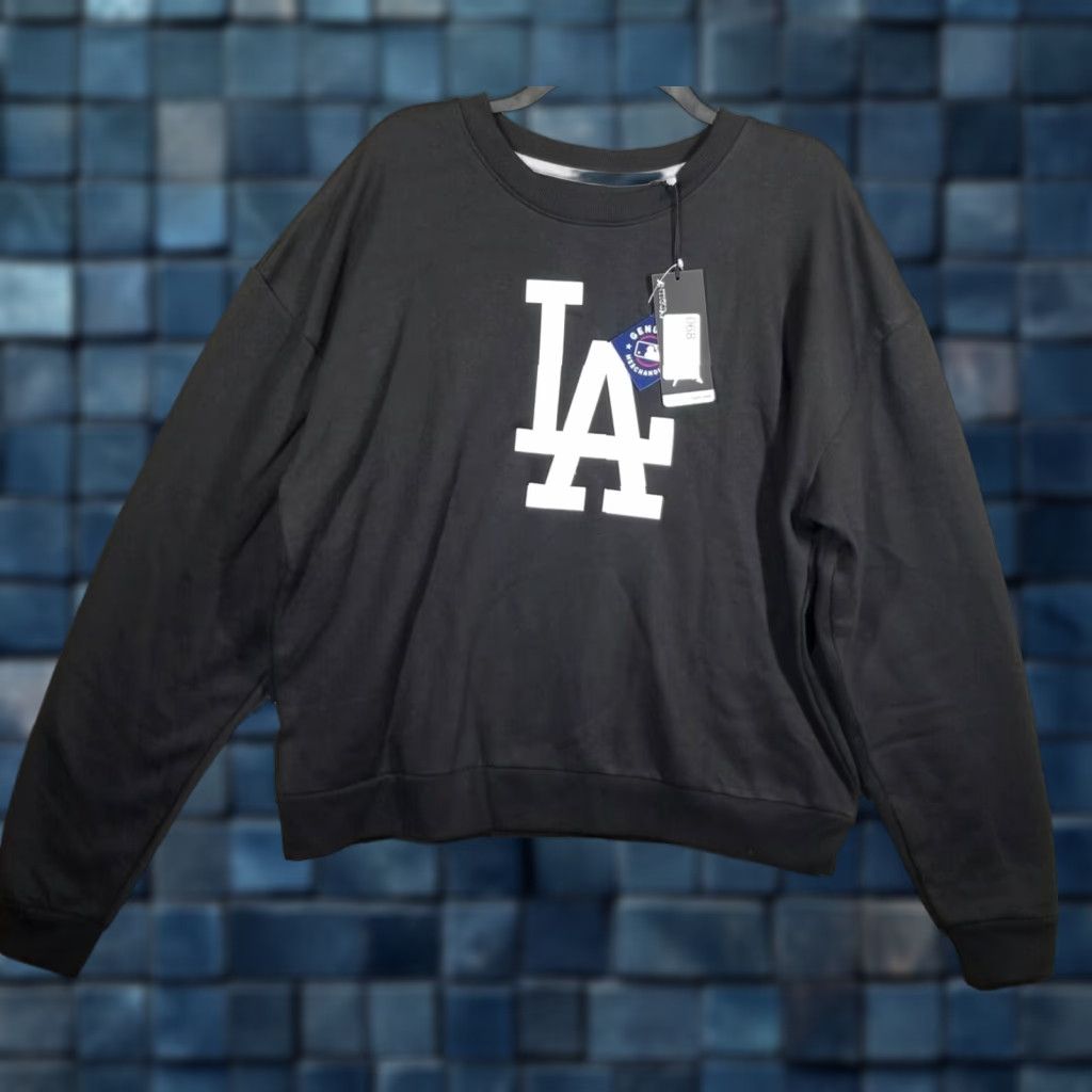 MLB VINTAGE Los Angeles Dodgers Black Chenille Victory Sweatshirt Women XL MLB Logo Pullover Activewear Size XL / US 12-14 / IT 48-50 - 1 Thumbnail