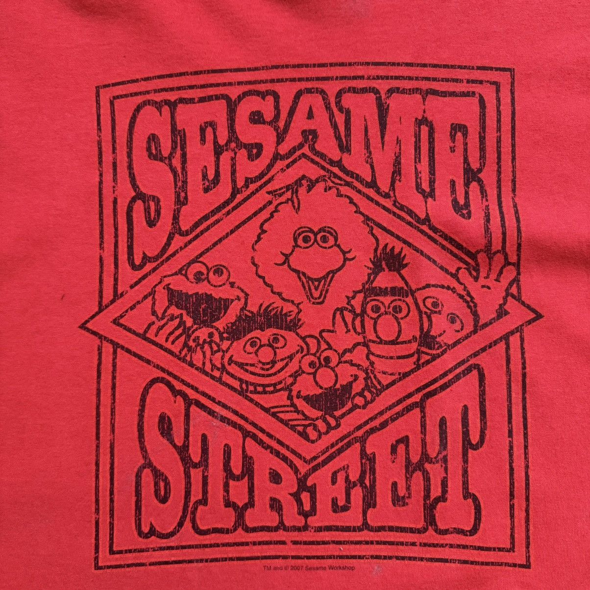 Fruit Of The Loom Vintage Y2K Sesame Street T-Shirt Size US L / EU 52-54 / 3 - 4 Thumbnail