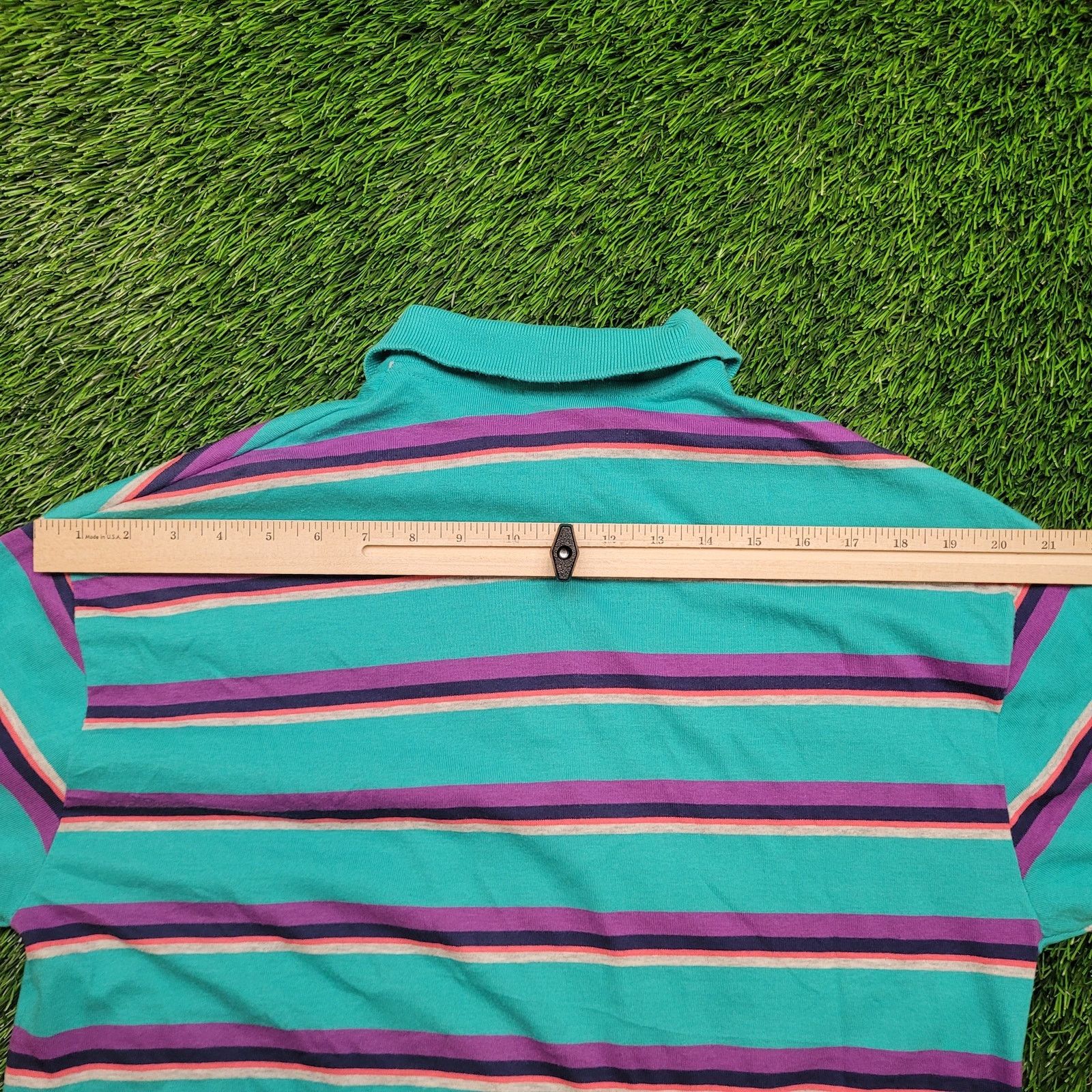 Vintage VTG 80s Andhurst Striped Polo Shirt M USA Skater Vaporwave Size US M / EU 48-50 / 2 - 11 Thumbnail