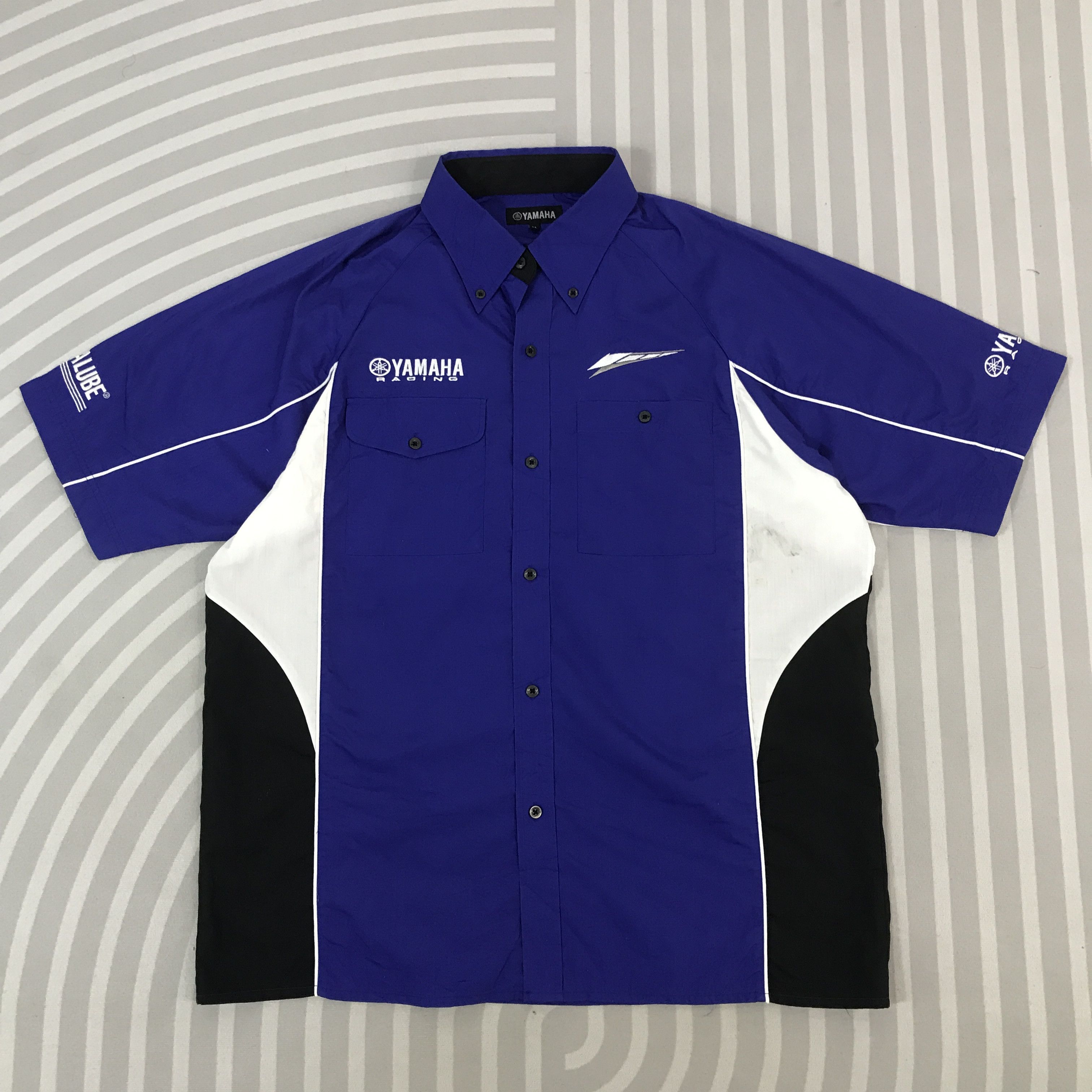 Japanese Brand × Yamaha Vintage Yamaha Racing Blue Yamaha Button up shirt Size US L / EU 52-54 / 3 - 1 Thumbnail