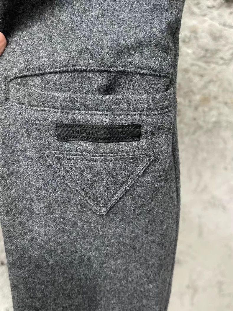 Prada Prada Gray Wool Sweatpants with Velcro -2505 Size US 44 / EU 60 - 5 Thumbnail