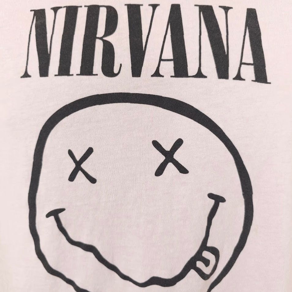 Pinko Nirvana T Shirt Womens XL Pink Retro 90s Grunge Kurt Cobain Band Tee Size XL / US 12-14 / IT 48-50 - 3 Thumbnail