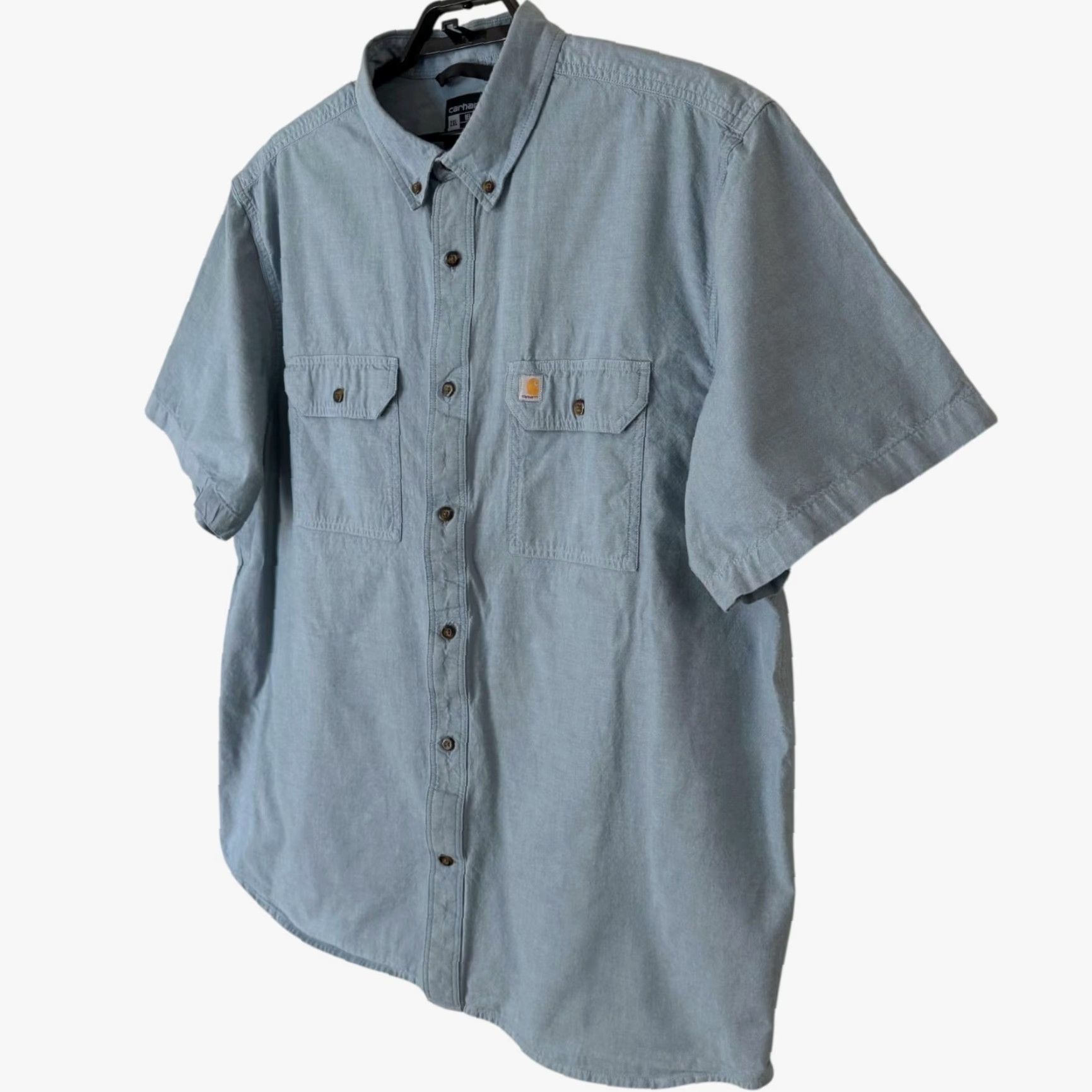 Carhartt VINTAGE Carhartt Chambray Button-Up Shirt Mens 2XL XXL Relaxed Fit Blue Classic Western Size US XXL / EU 58 / 5 - 2 Thumbnail