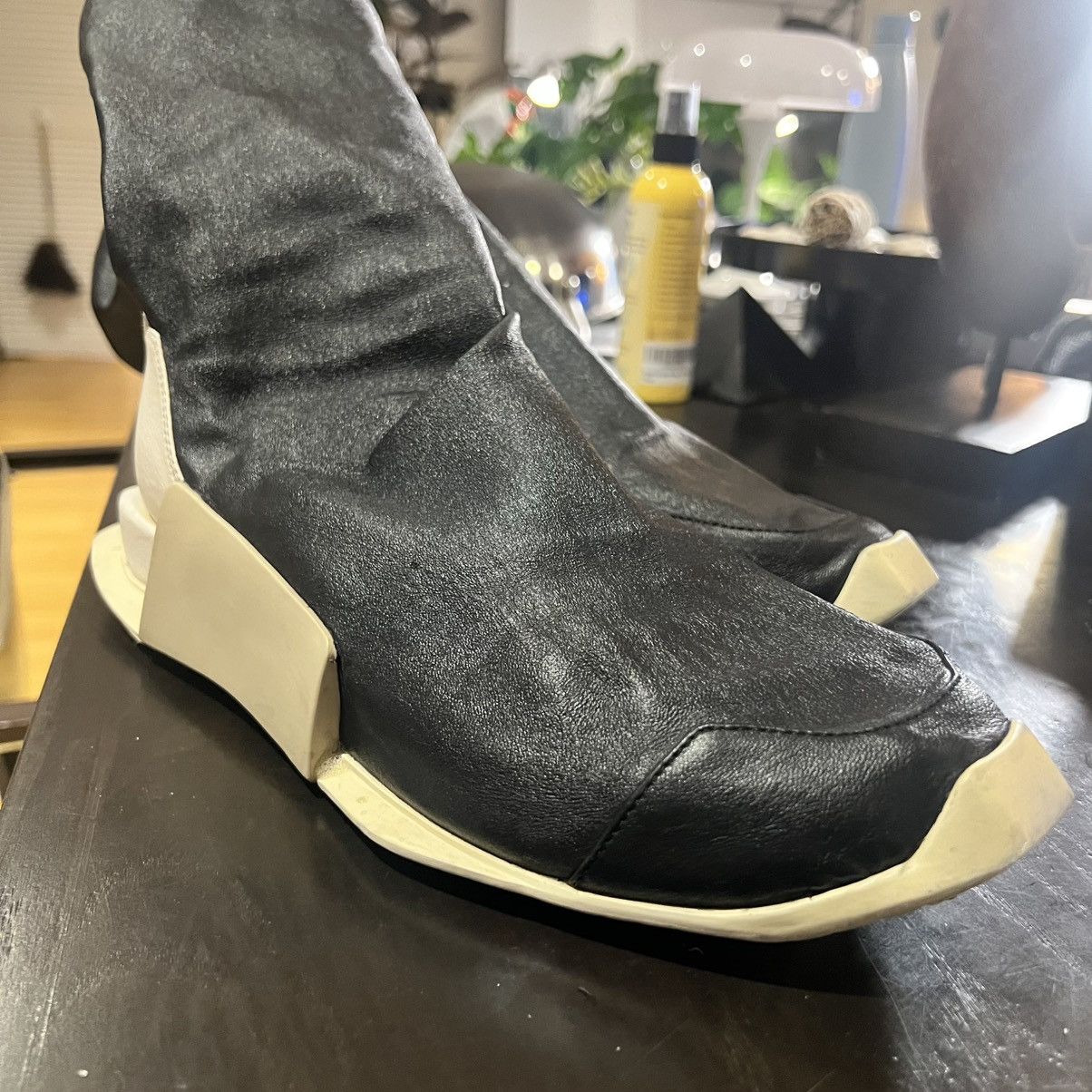 Adidas × Rick Owens Rick Owens x Adidas leather sock Level Runner Size US 8.5 / EU 41-42 - 6 Thumbnail