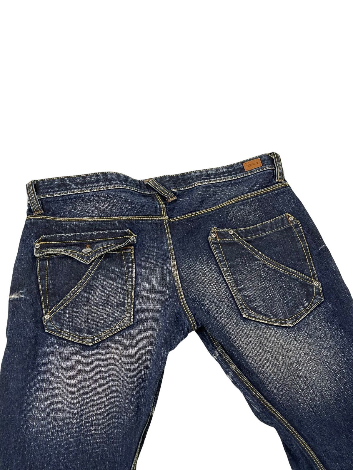 Japanese Brand Flare Jeans Nicole Club Distress Faded Boot Cut 7🟦3 Size US 34 / EU 50 - 18 Thumbnail