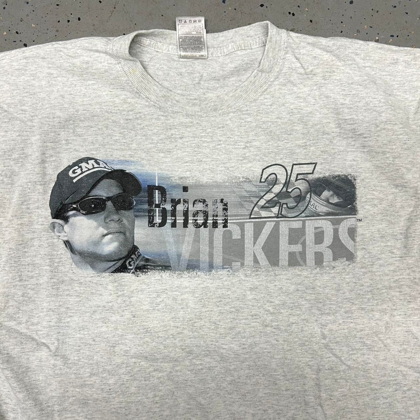 Fruit Of The Loom VTG Grey cotton NASCAR t-shirt Size US XL / EU 56 / 4 - 2 Thumbnail
