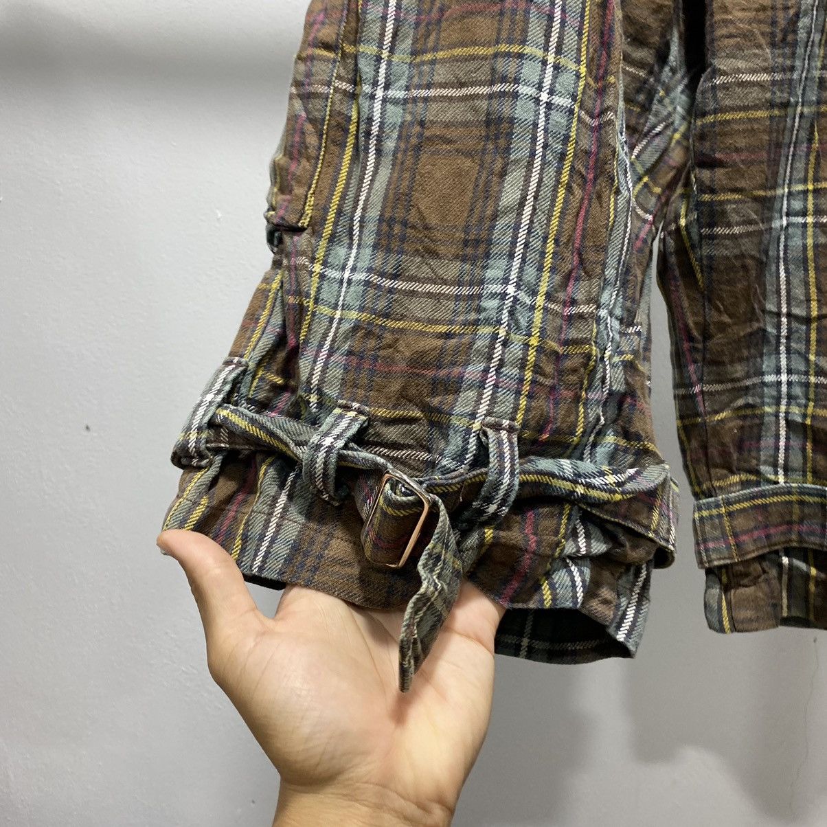 Hysteric Glamour Sick☠️ Batsu Plaid 3q Pants Punk Bondage 90s Hysteric Size US 31 - 6 Thumbnail