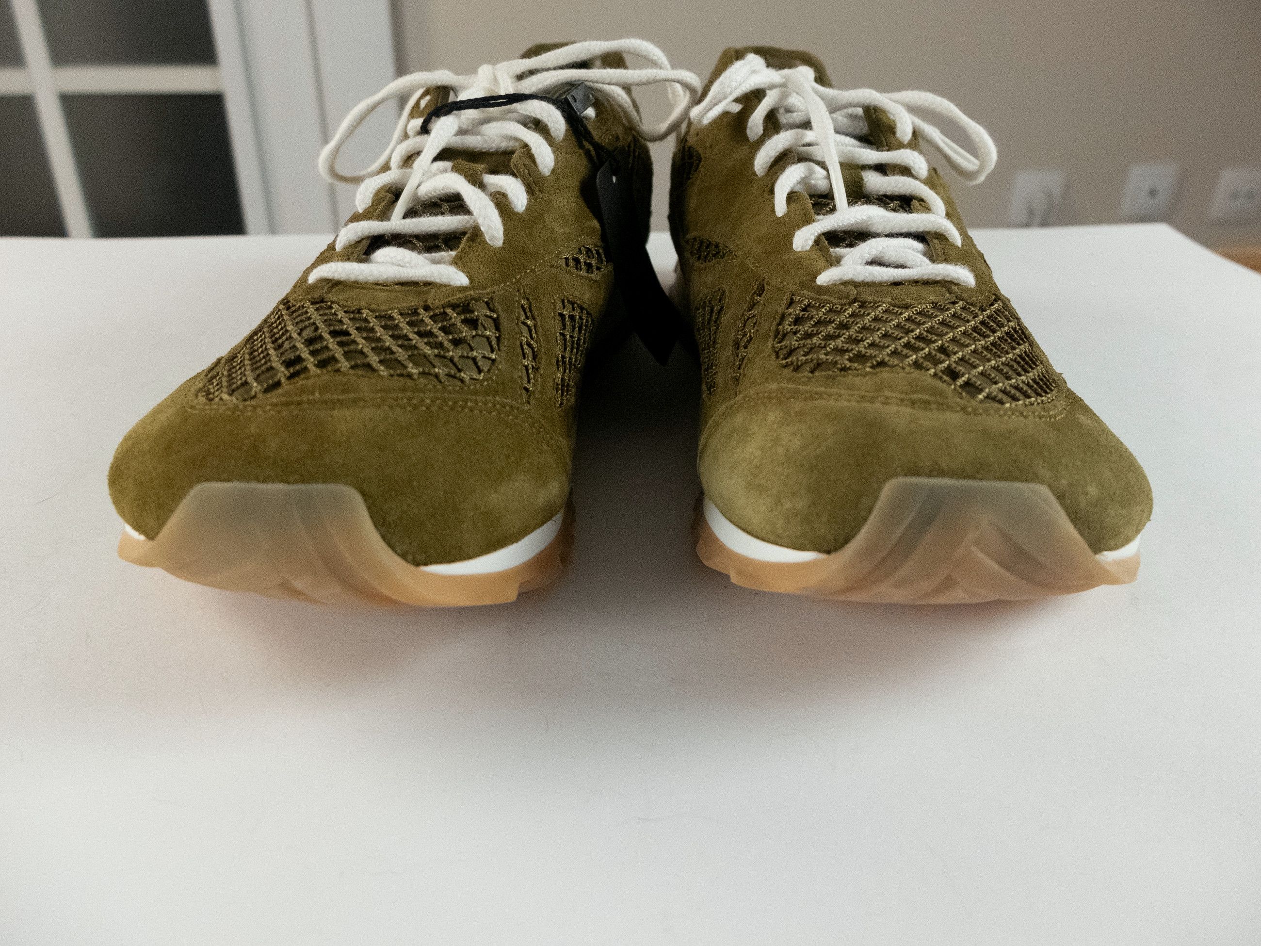 Bottega Veneta BOTTEGA VENETA Orbit green suede trimmed sneakers 12 / 45 q Size US 12 / EU 45 - 6 Thumbnail