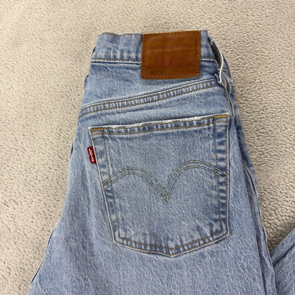 Levi's Levi's 501 Light Blue Denim Distresses Jeans Women's Size 2 Size 26" / US 2 / IT 38 - 5 Thumbnail