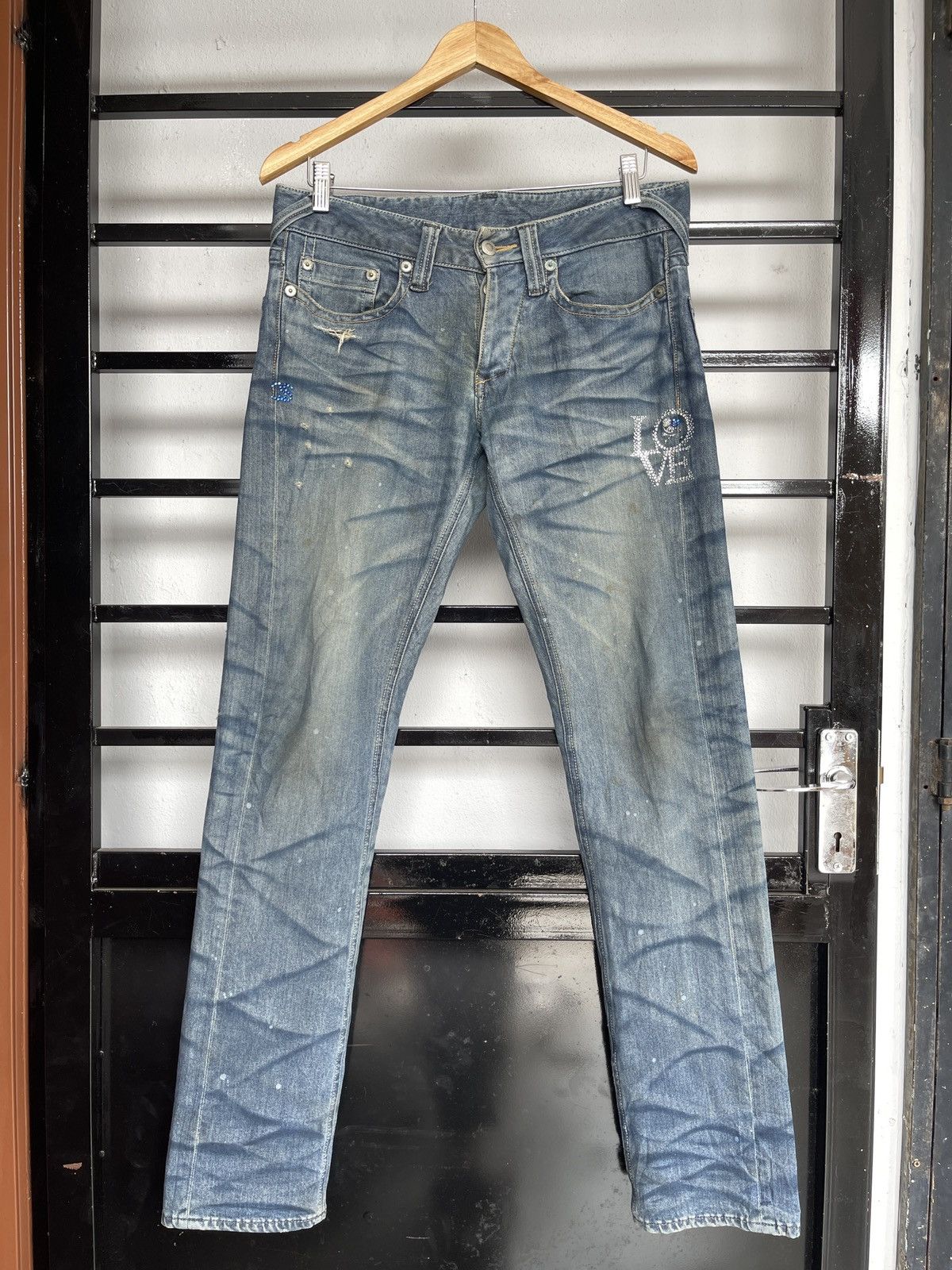 Very Rare Design Distressed Mor.K.S Jeans