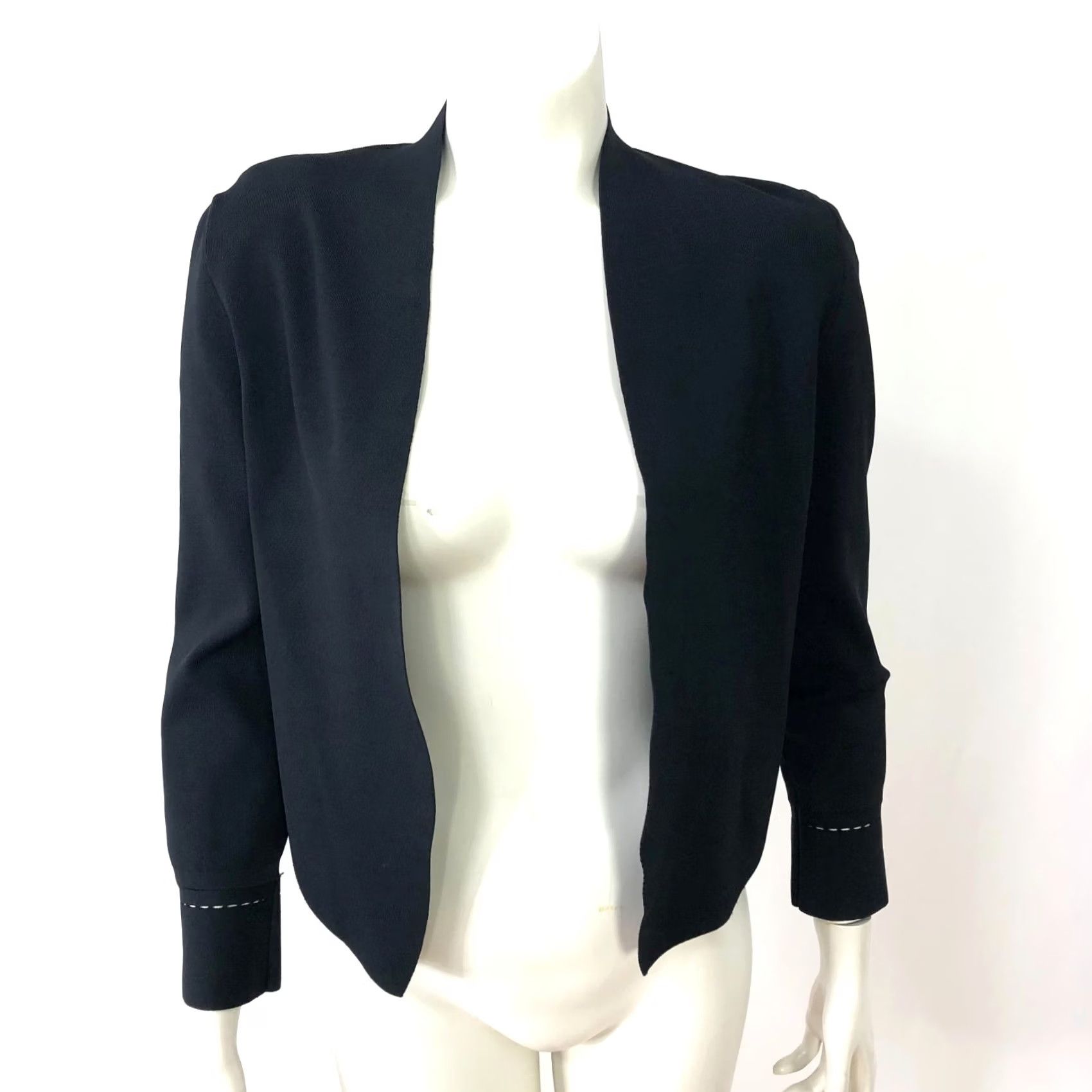M.M.LaFleur M.M. LaFleur Jacket Blazer Style Women M Medium Black Knit Jardigan Cardigan Button Open Vintage? No Size M / US 6-8 / IT 42-44 - 2 Thumbnail