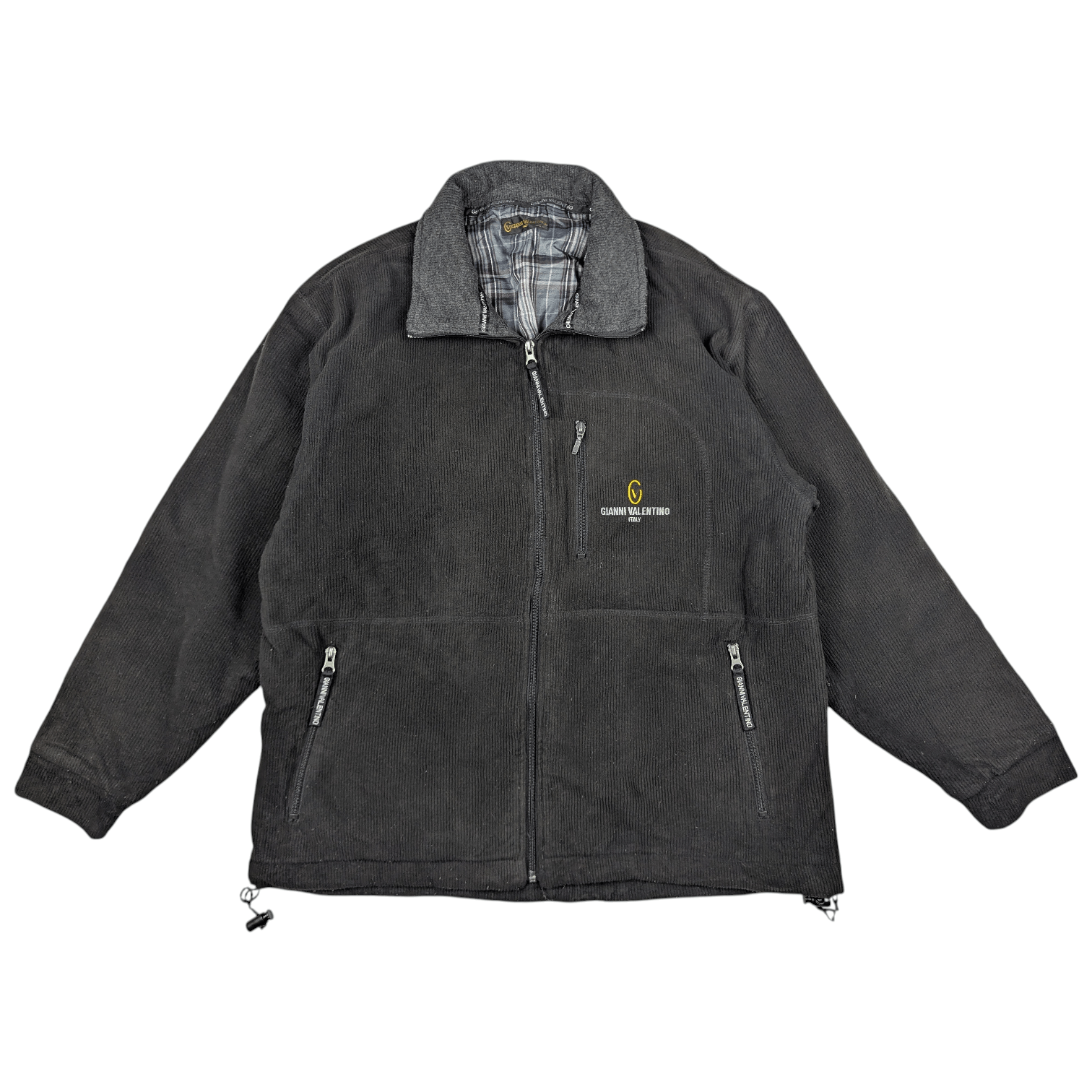 Gianni Valentino Vintage 2000's GIANNI VALENTINO Fleece Jacket Size US L / EU 52-54 / 3 - 3 Thumbnail